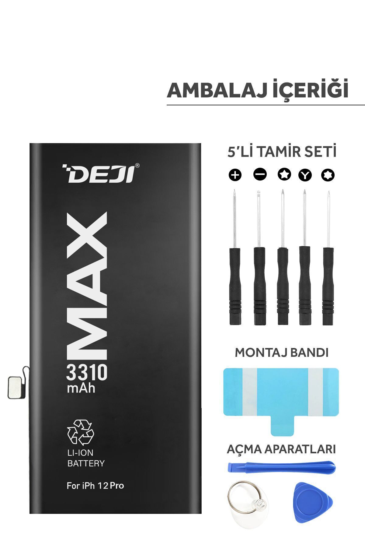 Deji Iphone 12 Ve 12 Pro Batarya 3310 Mah Mucize Batarya - Fiyatı