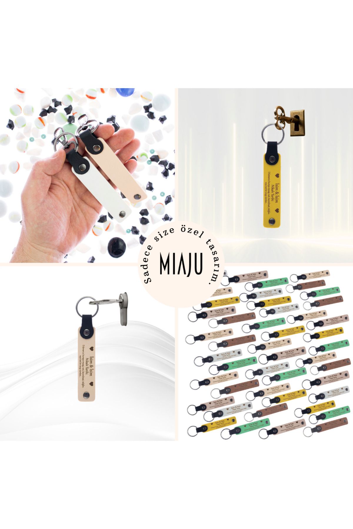 Miaju-Set of 24 Special Production for Traditional Events - Perfect Gift Memory And Souvenir Keychains 6