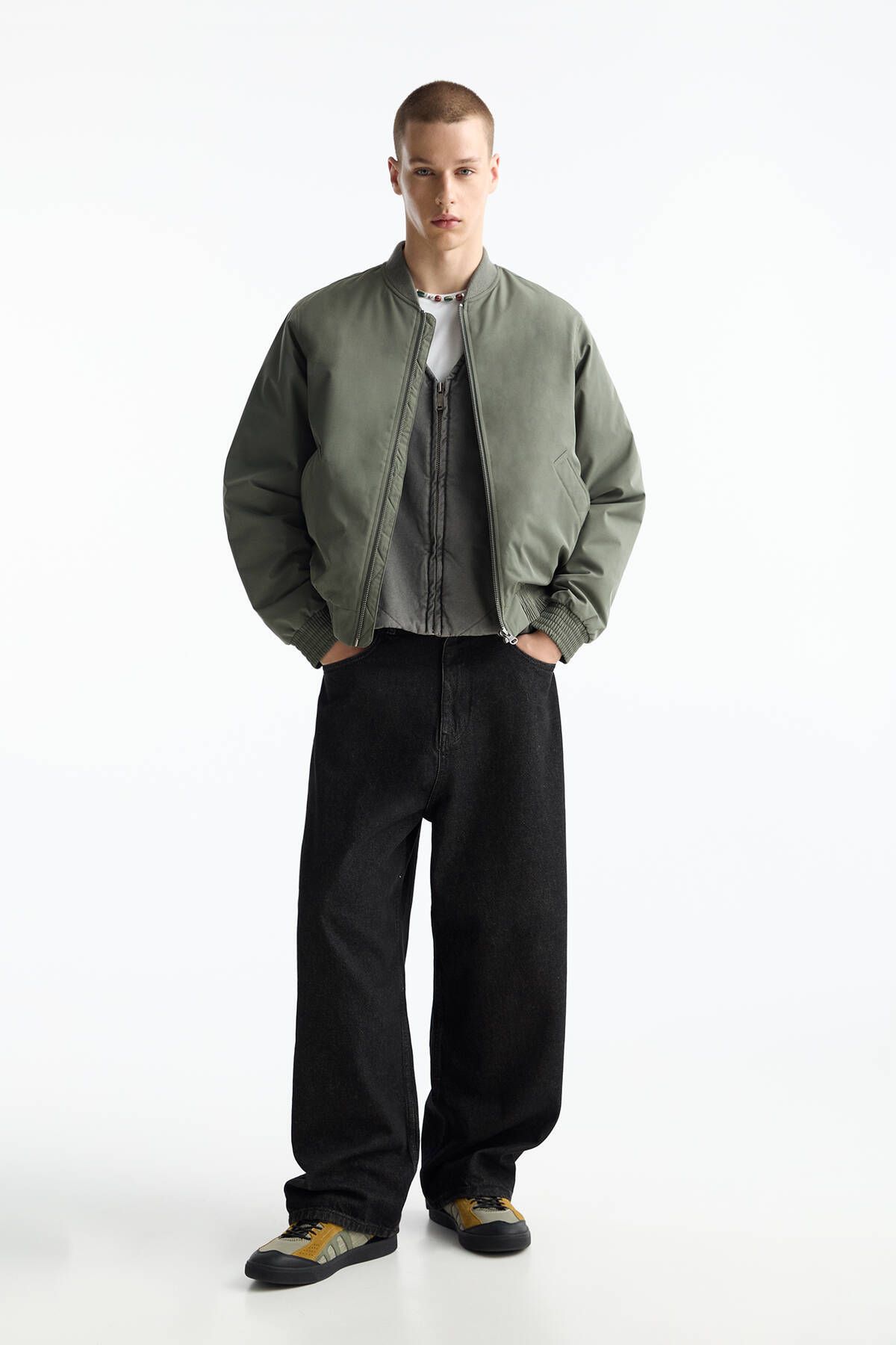 Kapitone bomber ceket