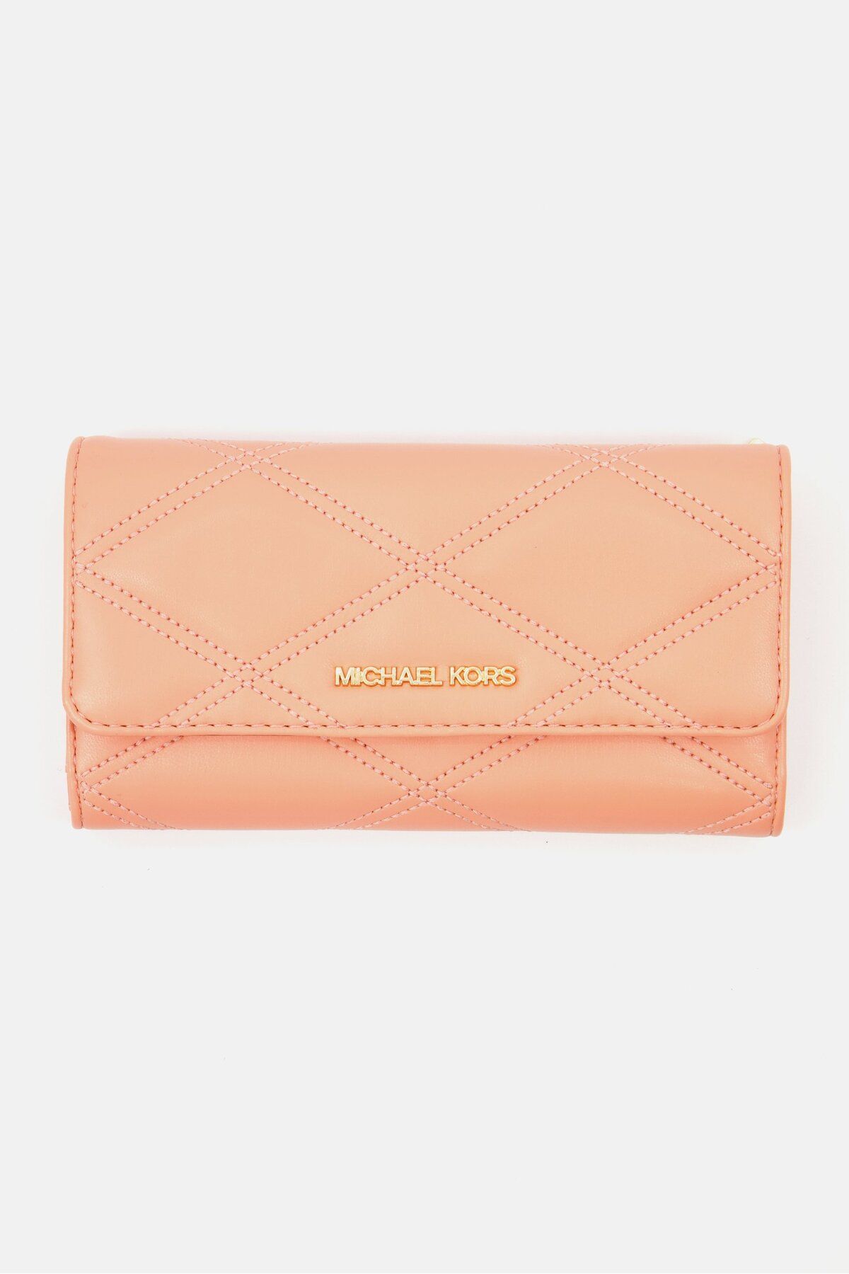 Michael Kors-Női hardver logós pénztárca 11 H x 18 H x 2 W cm, őszibarack 1