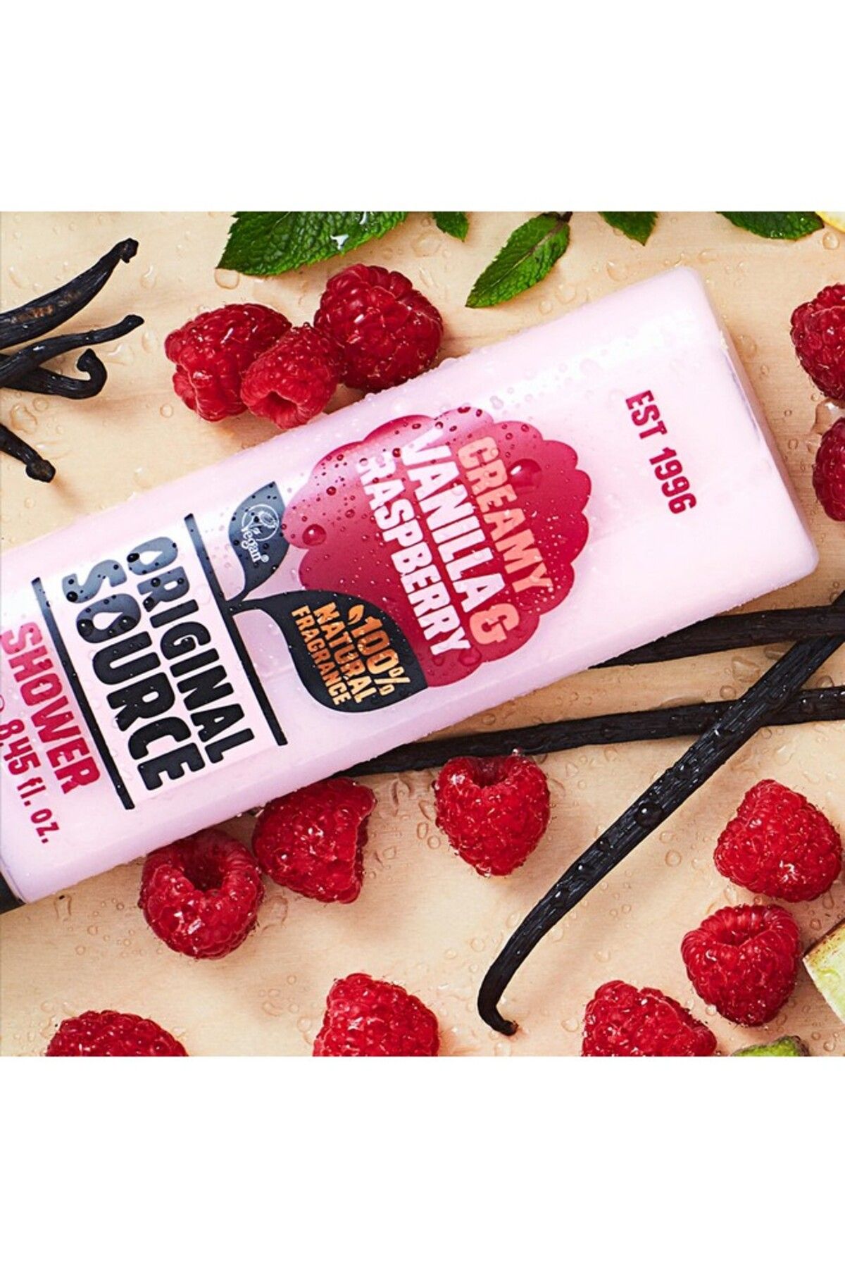 ORIGINAL SOURCE-Vanilla Milk and Raspberry Shower Gel, 250ml 3