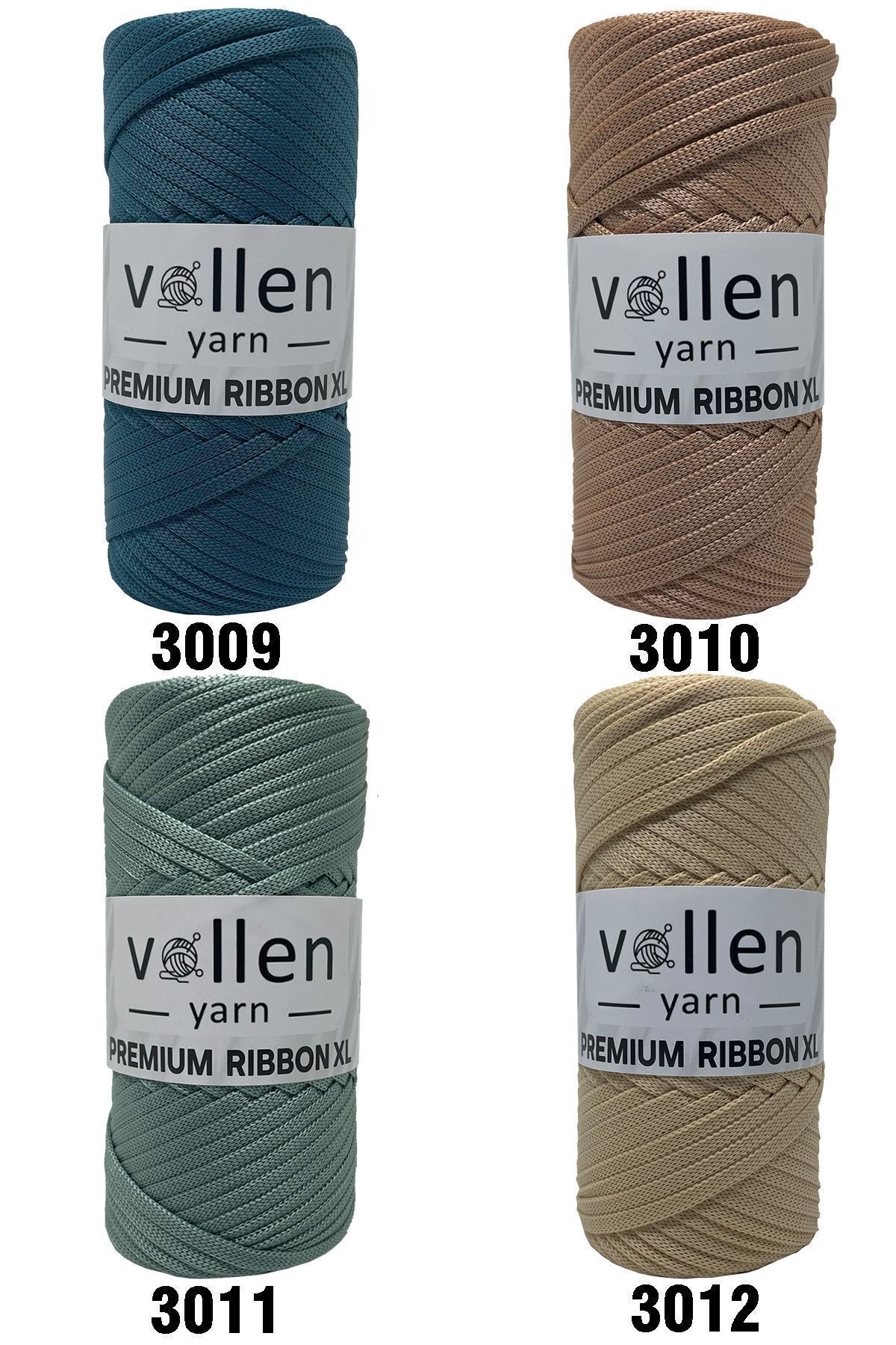 vollen yarn-Premium Polyester Ribbon - 200Gr/4Mm Ecru Hobby String, Bag String, Supla String 4