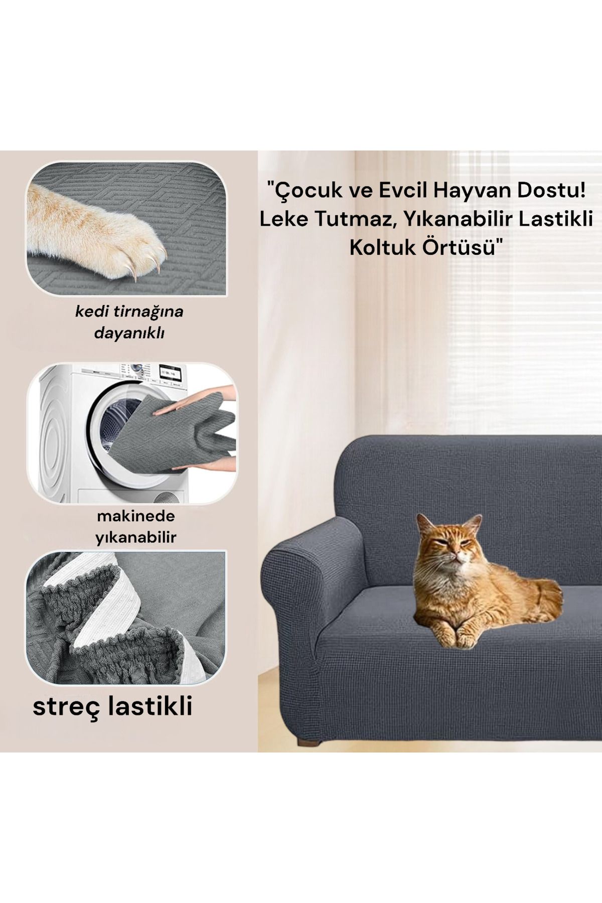 روکش مبل چند رنگ دخترانه و پسرانه بچگانه LYCRA انعطاف پذیر 3 صندلی پوششی رولا BTF HOME