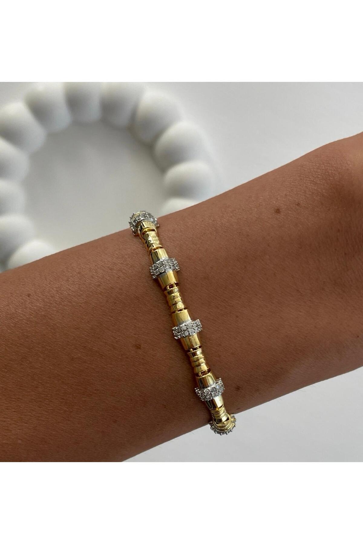 Ayşegülce Takılar zirkon taşlı çubuk tasarım serenay bileklik