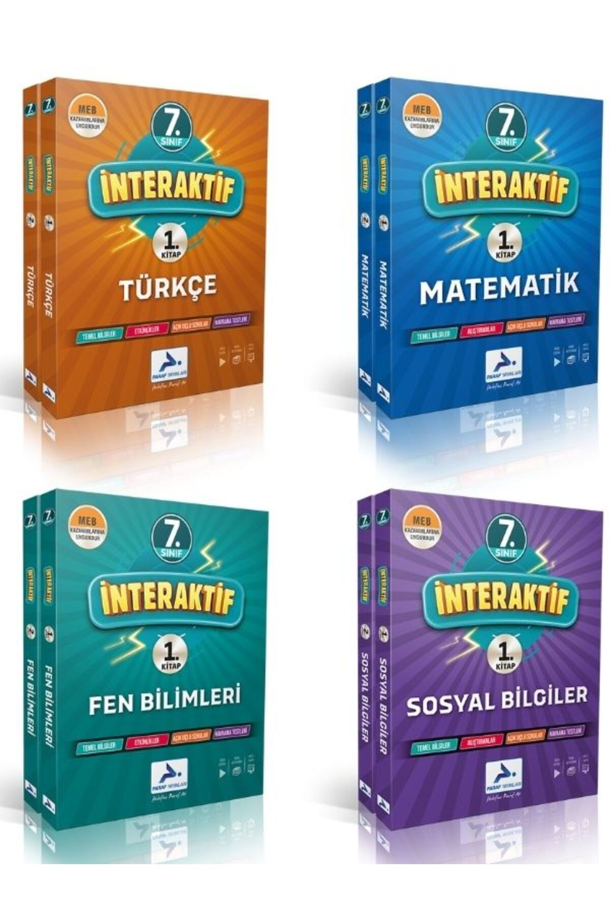 Paraf Yayınları Paraf 7. Sınıf İnteraktif Türkçe -Matematik-Fen