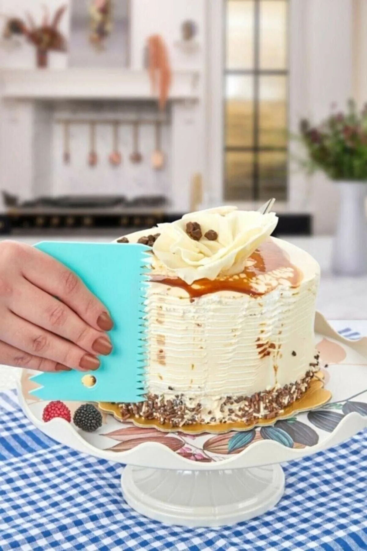 Orvila-Set of 3 Dough chopper, cake Shaper and Scraper 2