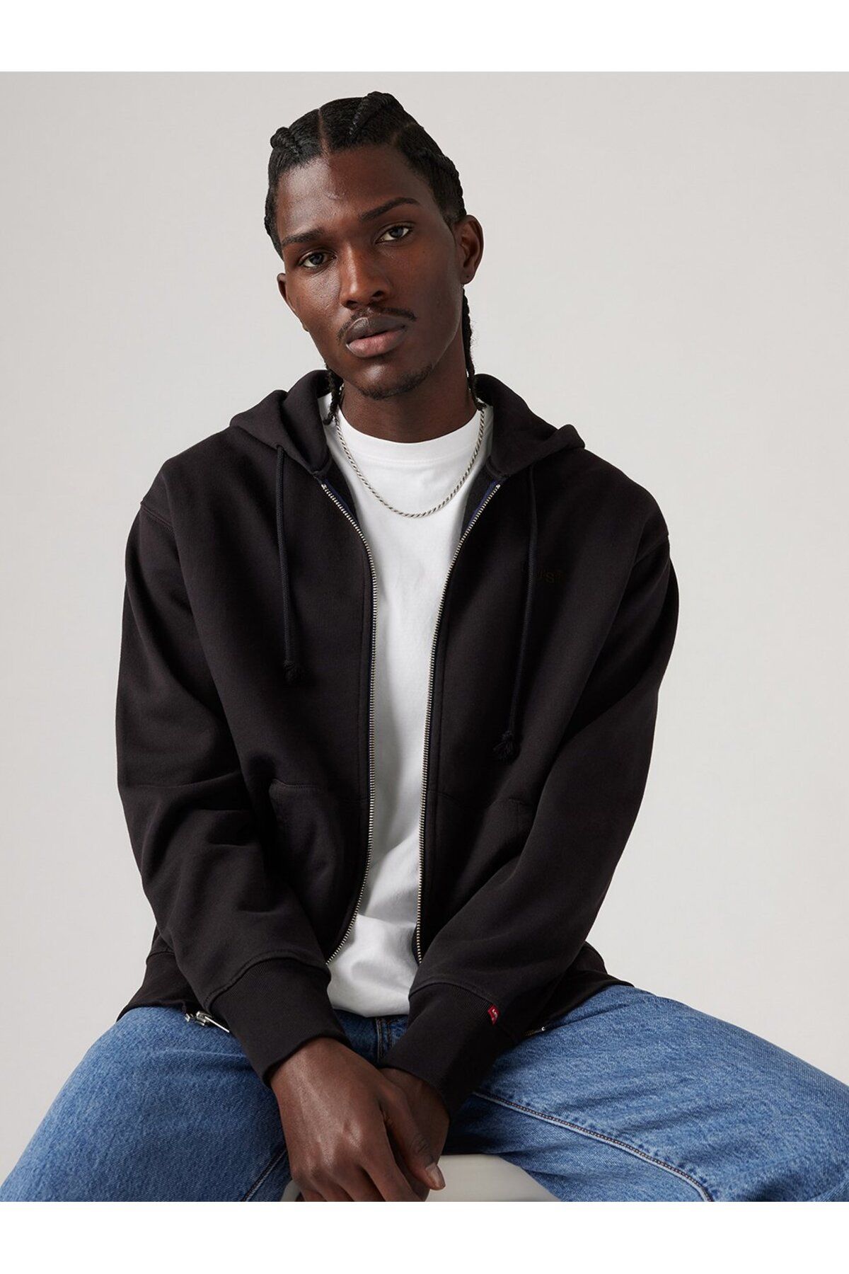 Levi's-Pánská černá mikina Levis s kapucí – CArdigAn A9265-0000 na zip 2