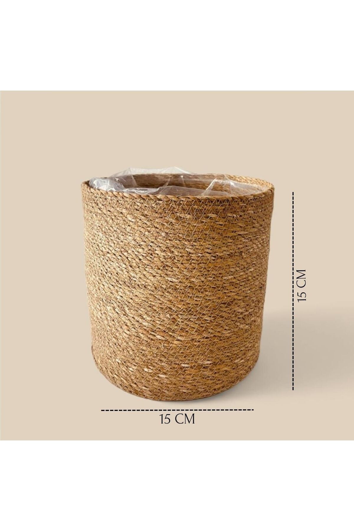 Wicker Round 15cm Inner Nylon Flower Pot Basket
