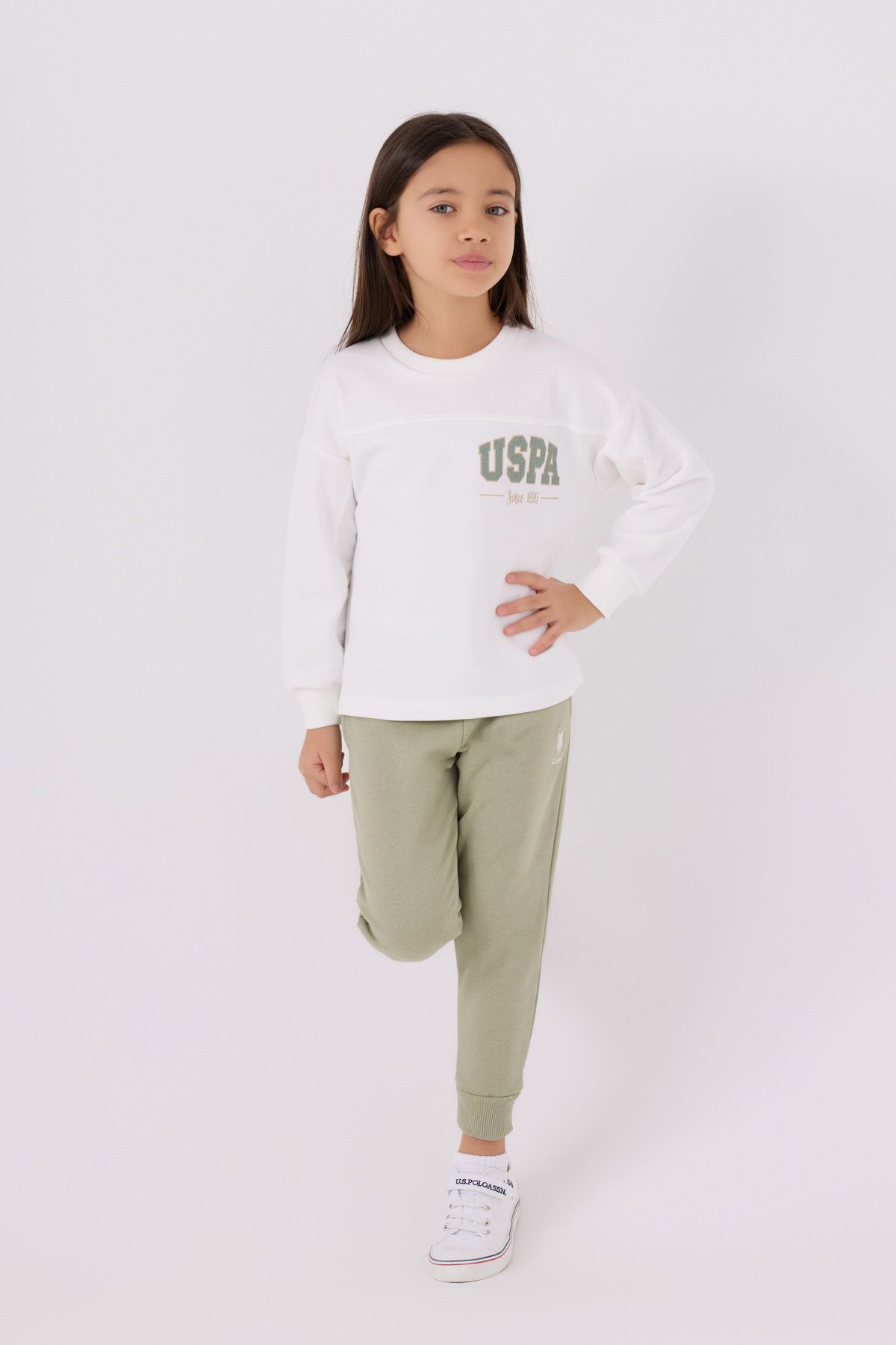 ست کت و شلوار ورزشی دارای مجوز دخترانه U.S. Polo Assn.