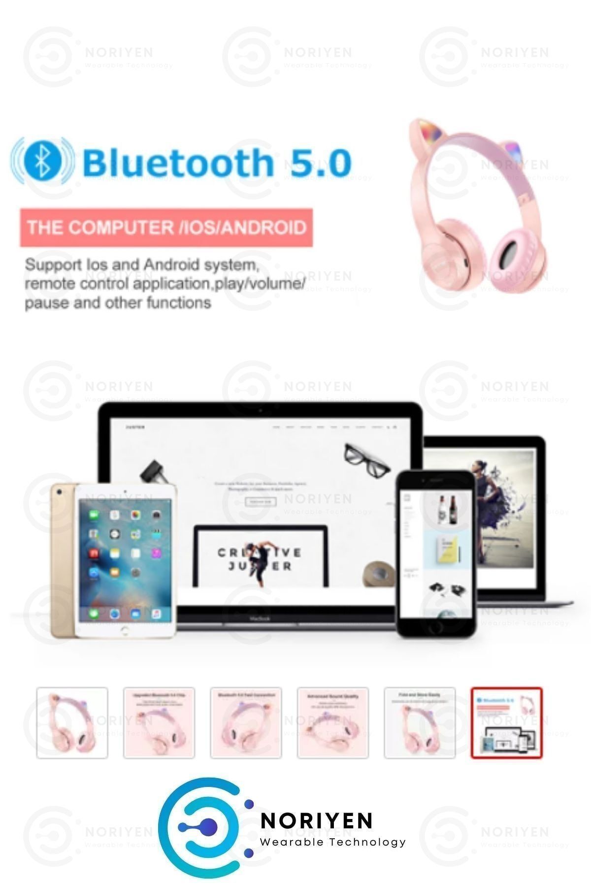 Kız Çocuklar Için Kedi Kulaklı Işıklı Mikrofonlu Kablosuz Bluetooth Kedili Çocuk Kulaklık