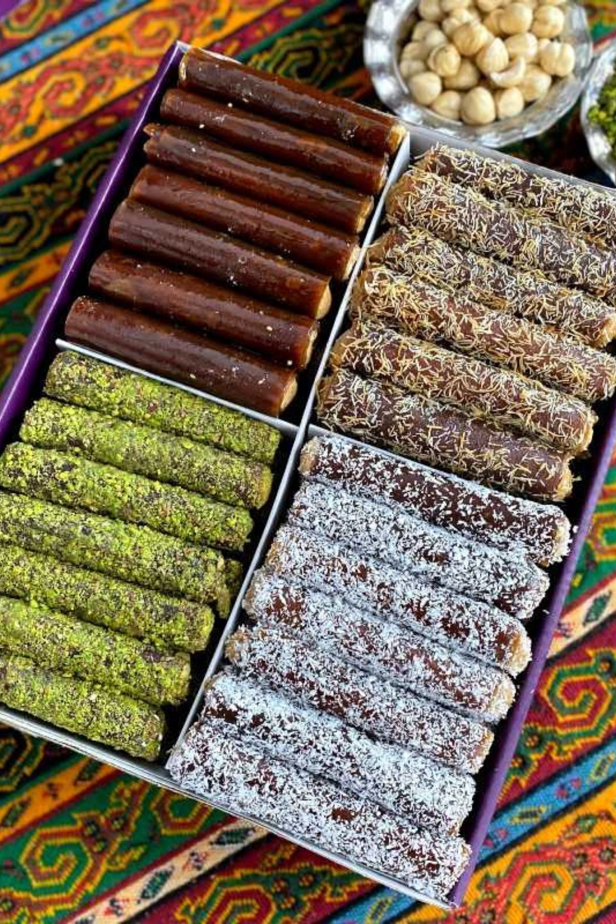 rouleau de crème pestil mixte rouleau de crème pestil enveloppé 500gr de gumushane