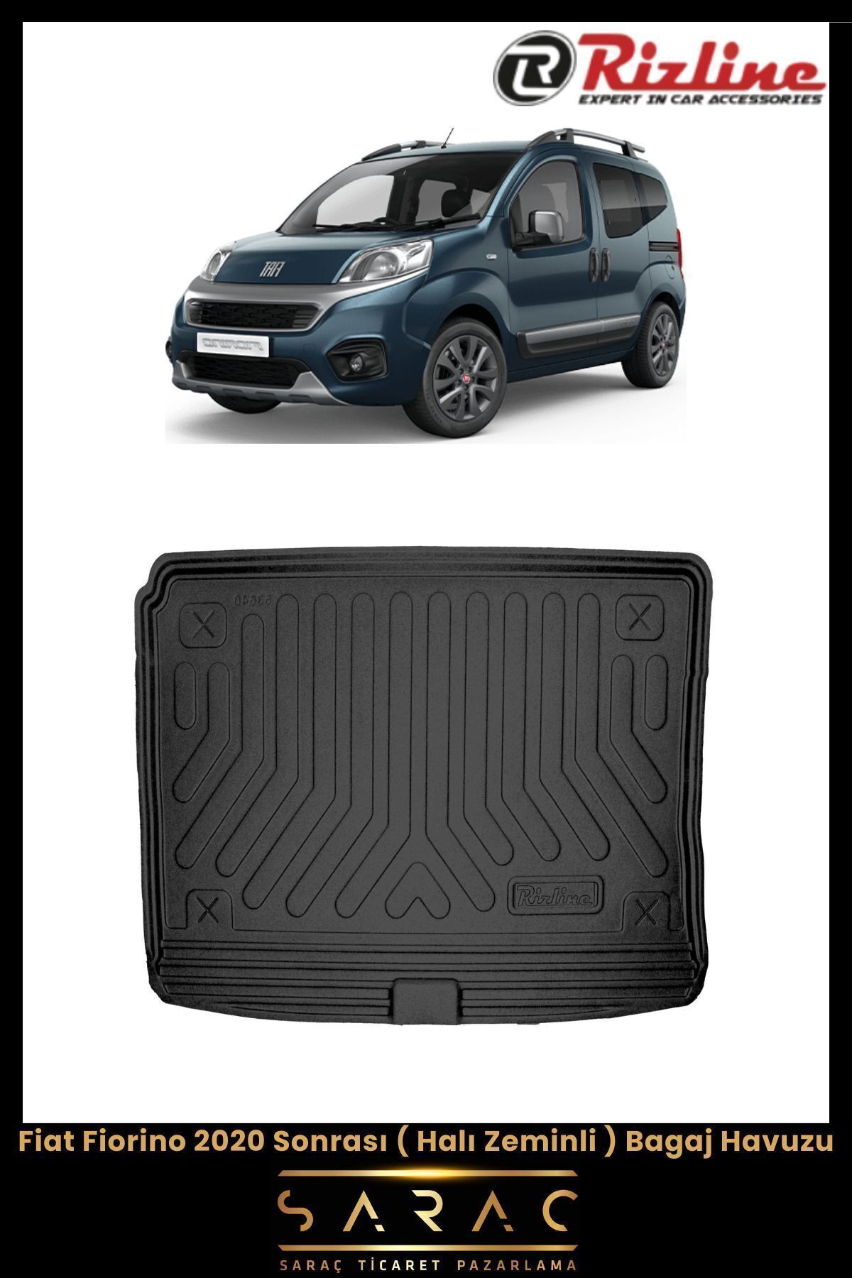 Rizline-2021 MoDel Fiat Fiorino - 3D Luggage Pool with Carpet Floor 1