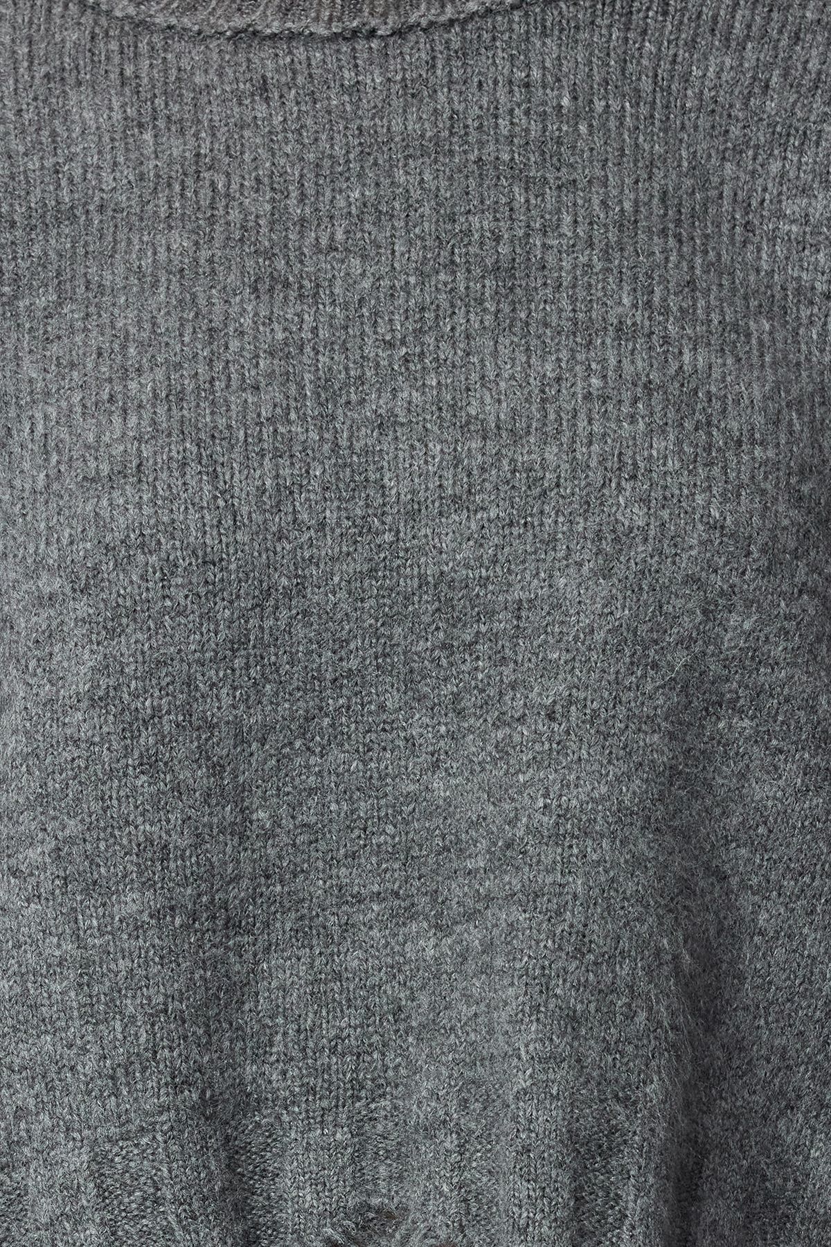 Kolekcia Trendyol-Sveter z jemného antracitového úpletu - Super Wide Fit, Crop Cut TWOAW24KZ00319 13