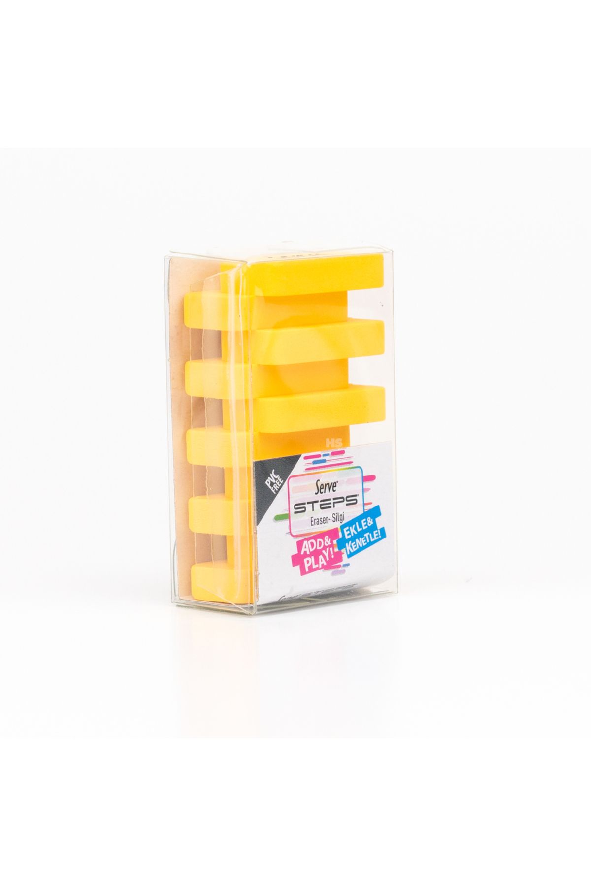 Serve Steps Silgi Fosforlu Karton Sarı