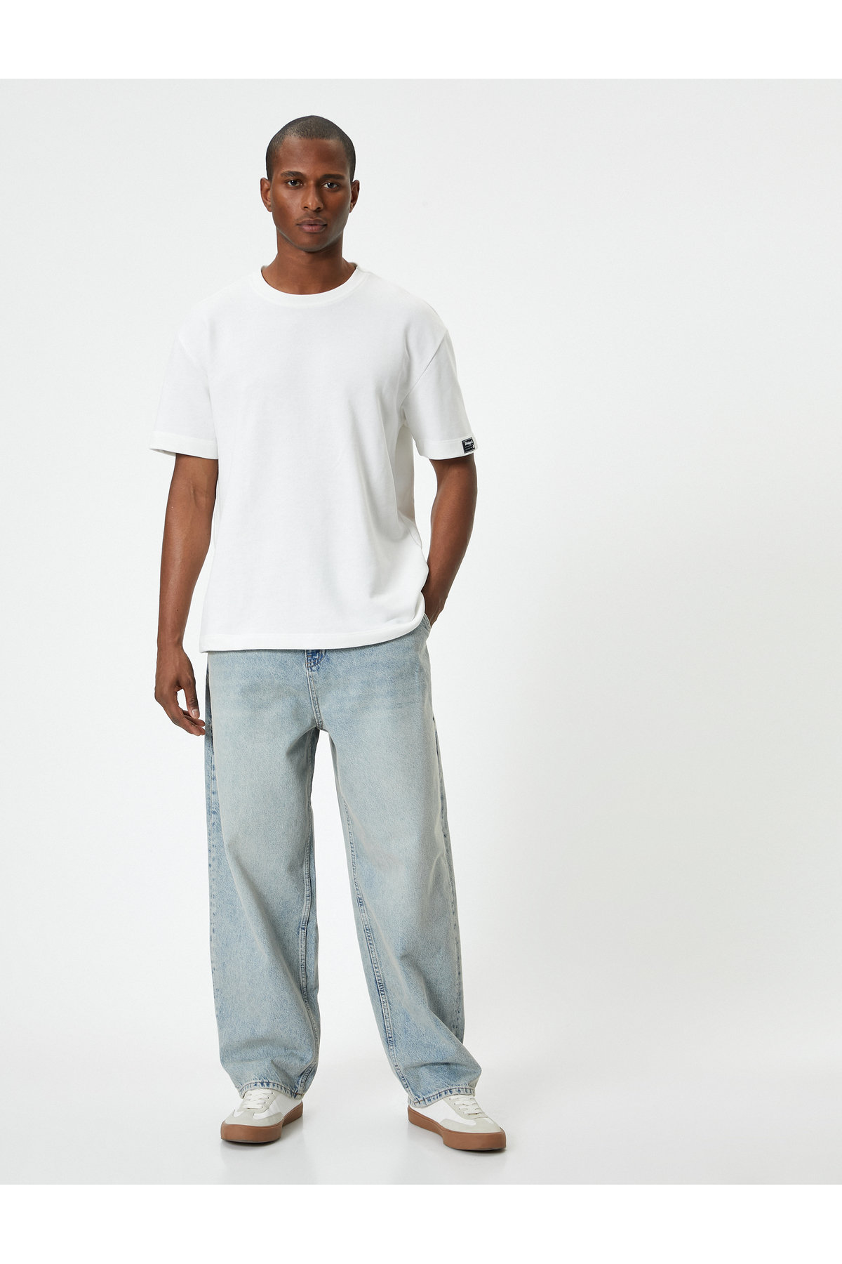 [Bol Kot Pantolon Cep Detaylı Düğmeli]