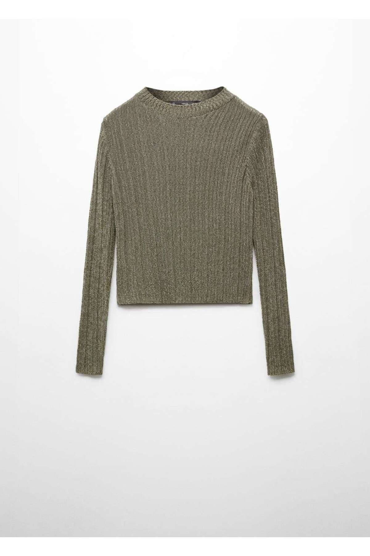 بافت و پلیور زنانه خاکی منگوMANGO | 67025756 اورجینال - تصویر 3