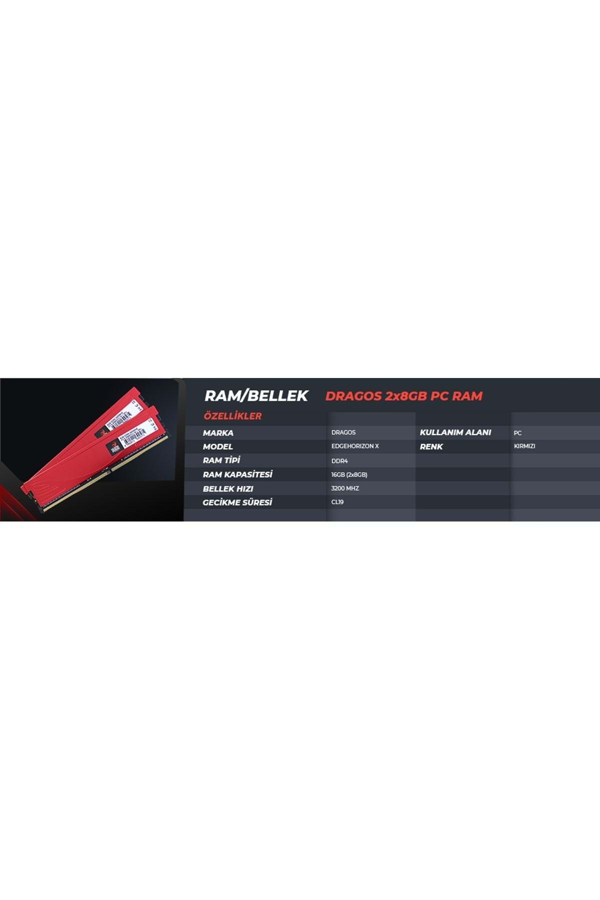 DRAGOS-Edgehorizon X 8gb Ddr4 3200mhz PC Ram 2