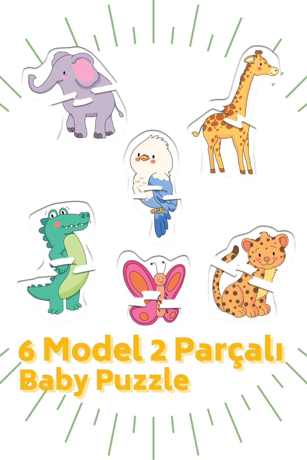 Bonkido Baby Puzzle 2’li Set 24 Parça, 1 Yaş, Hayvanlar Ve Taşıtlar fotoğrafı 5 (önizleme)