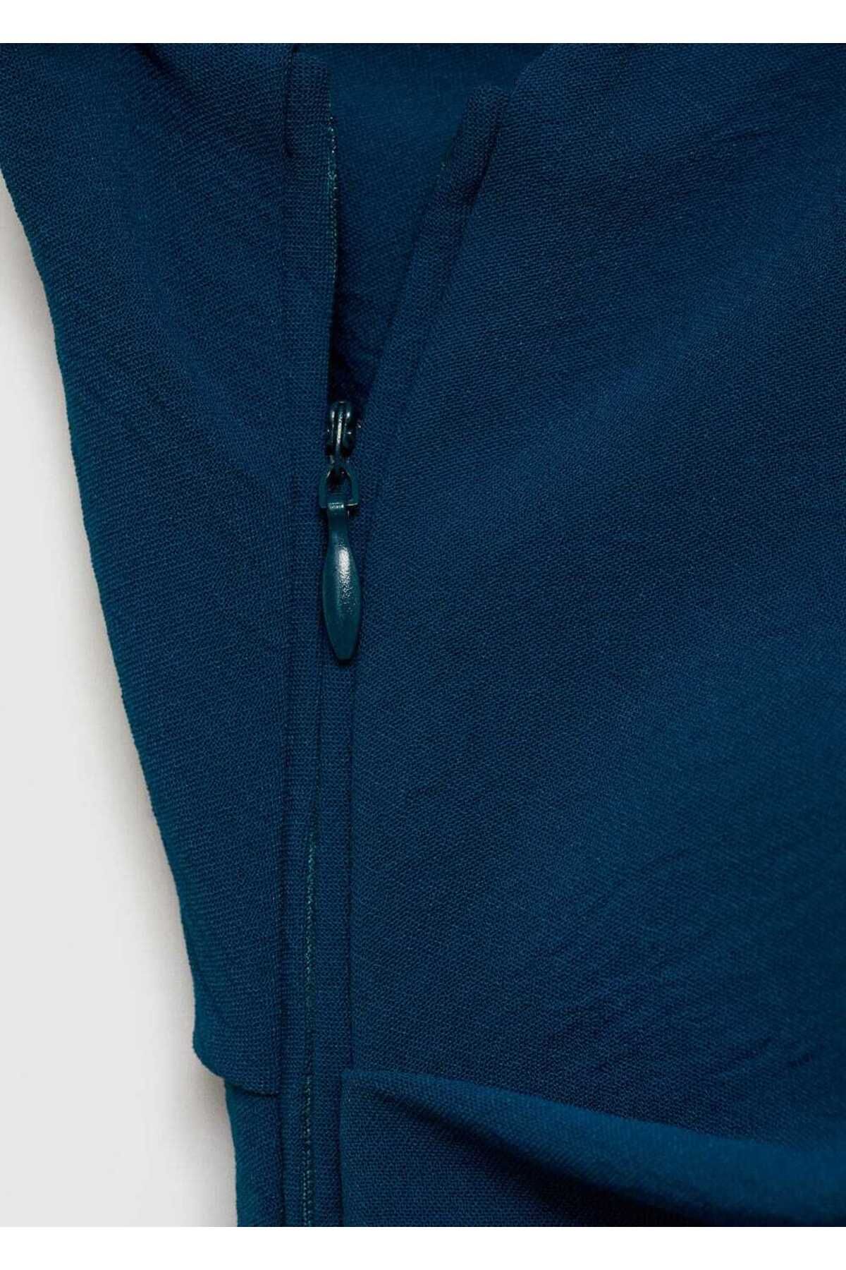 MANGO Woman-Rochie plisată asimetrică 5