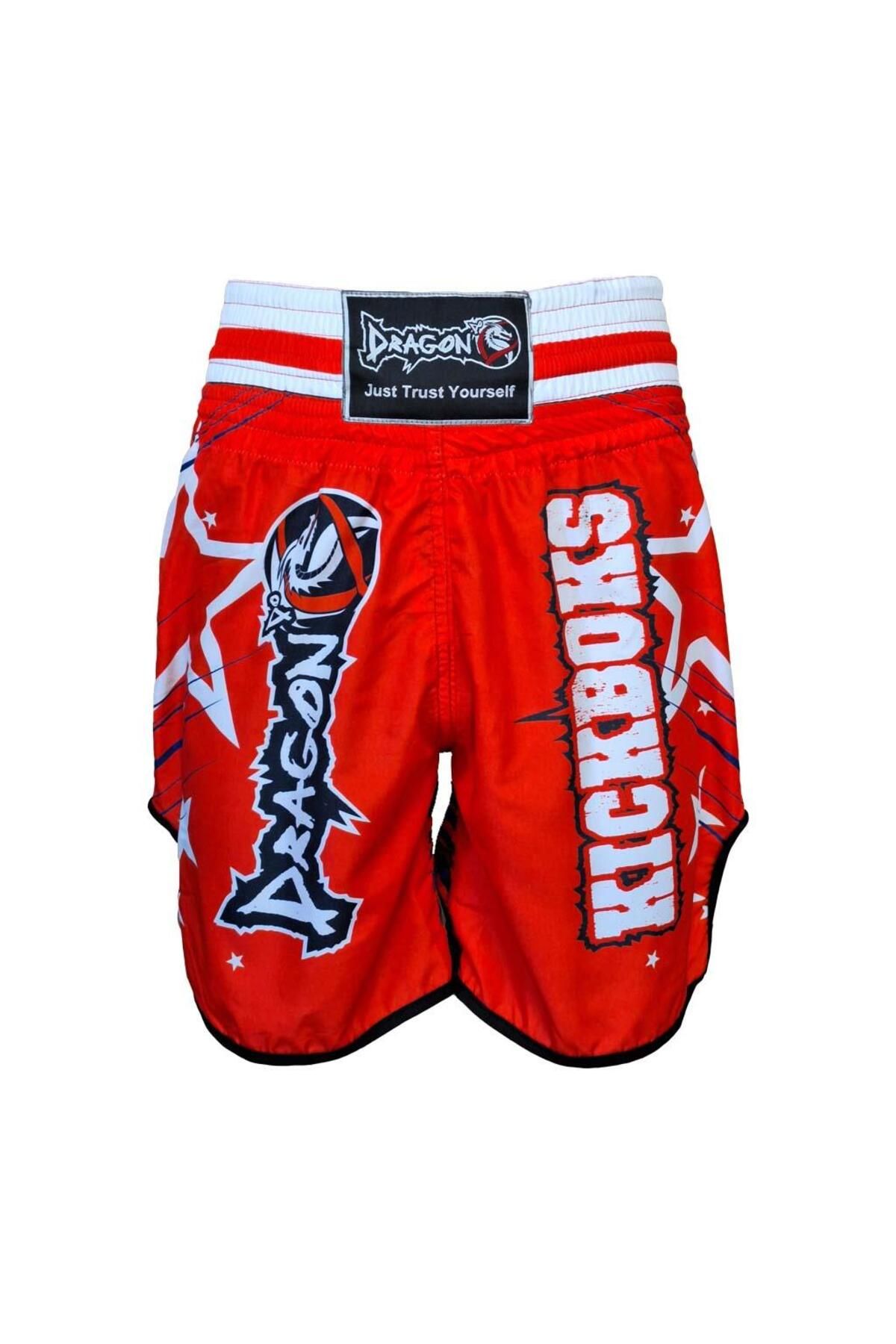 شورت بوکس مردانه و زنانه KB240 KICK BOXING کوتاه دیجیتال چاپ آموزش Dragondo