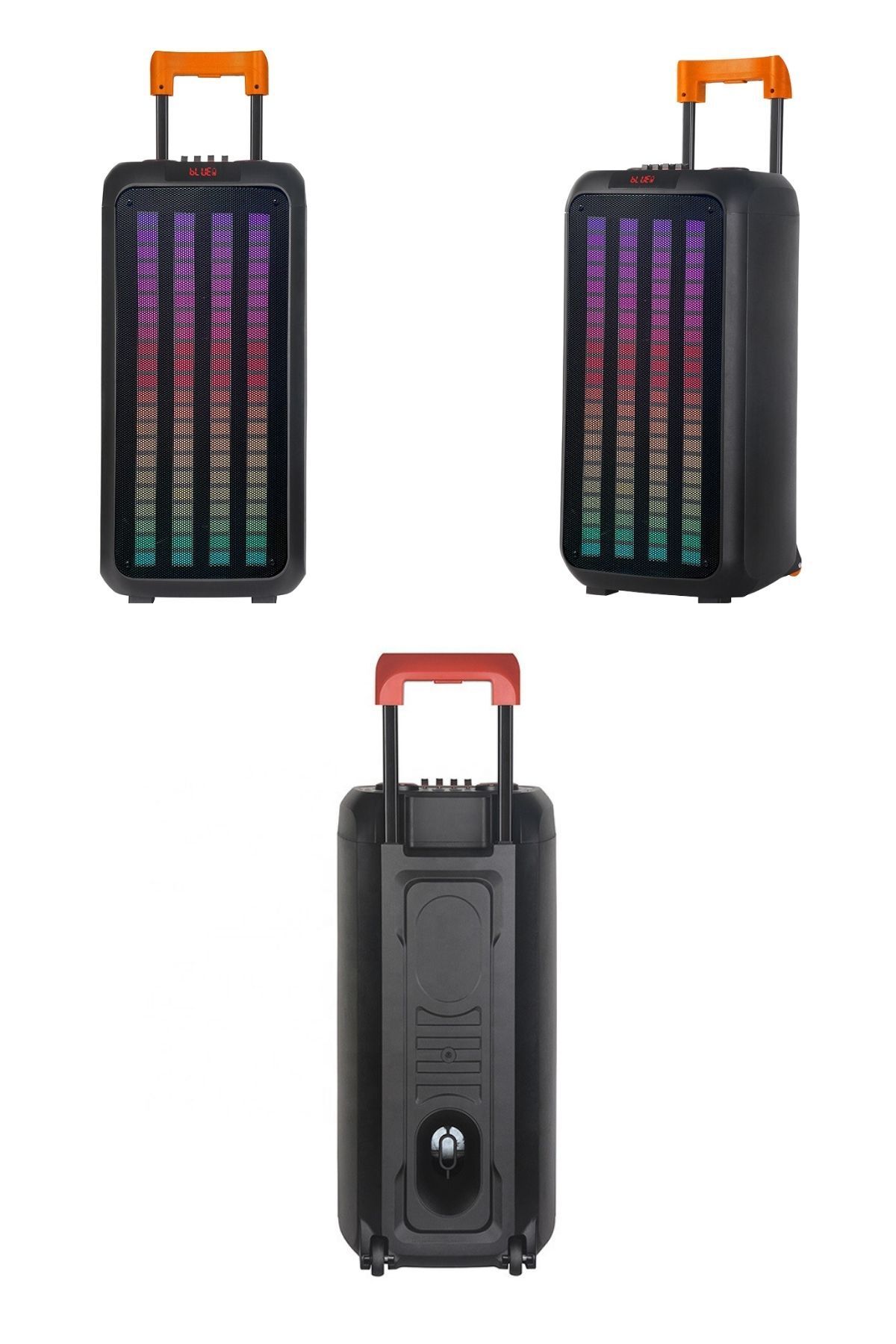 Bluetooth Hoparlör Parti Hoparlörü Karaoke Mikrofon Hediyeli Işıklı Ses Bombası  Usb Sd Girişli
