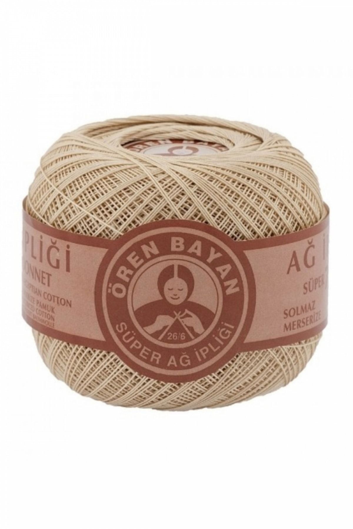 Beige Web Yarn 26/6 100 g