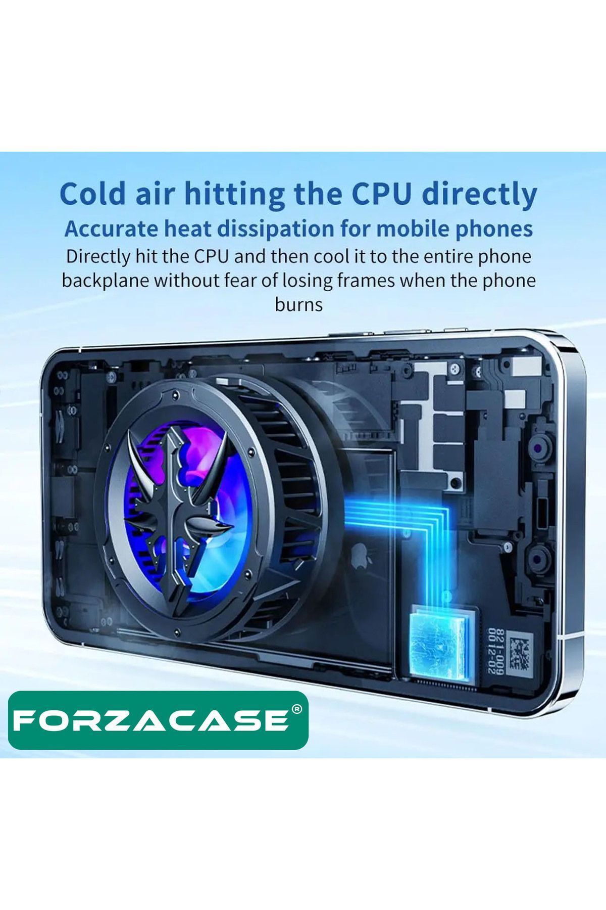 5000 RPM Kablolu RGB Işıklı Manyetik Tablet ve Telefon Soğutucu Isı Önleyici Fan - FC601 6