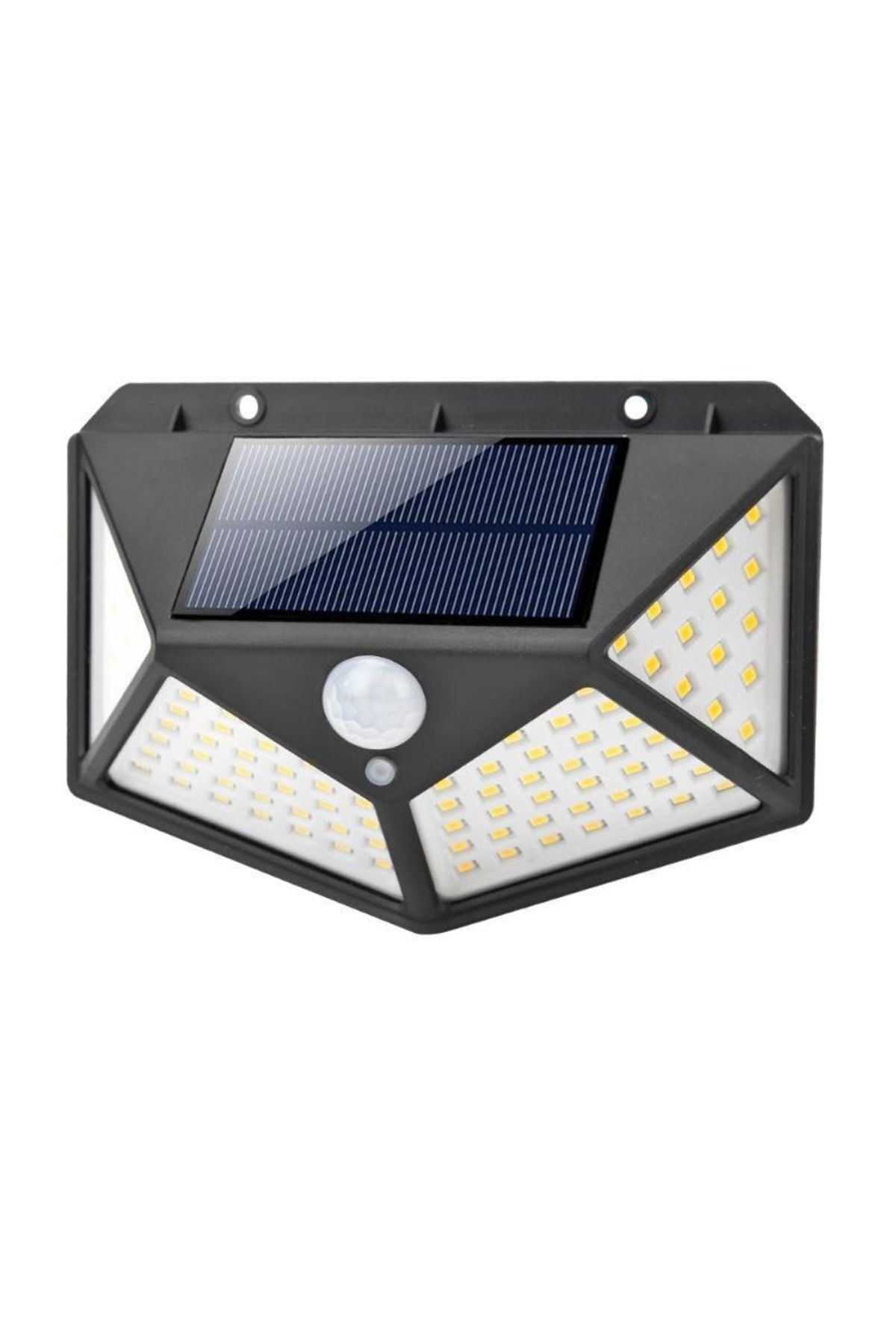 MENFRY 50w Solar Güneş Enerjili Duvar Aplik 100 Ledli Bahçe Aydınlatması Sensörlü Duvar Armatürü 1200 Lümen