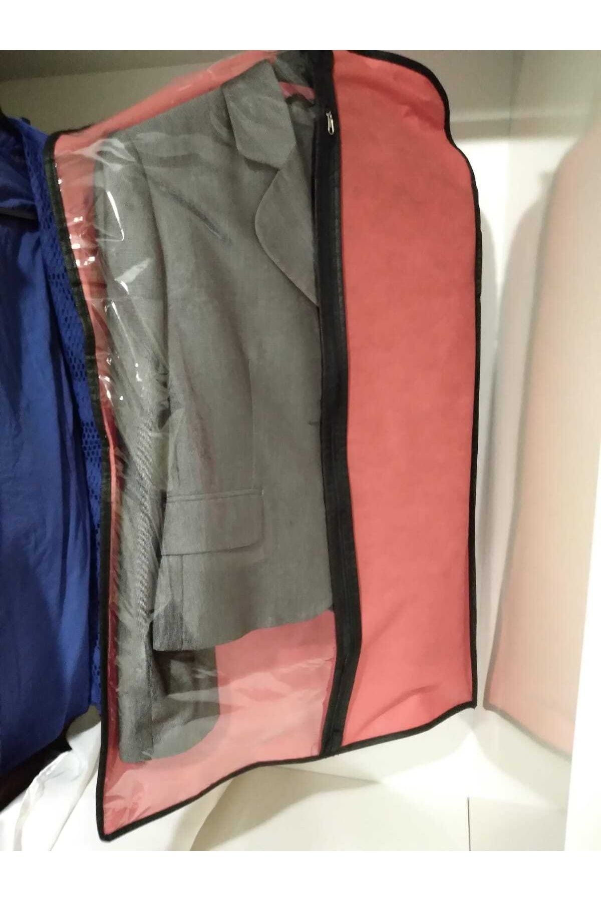 Pantolon ve Etek Kılıfı 50x85 cm, ŞEFFAF PENCERELİ, KIRMIZI