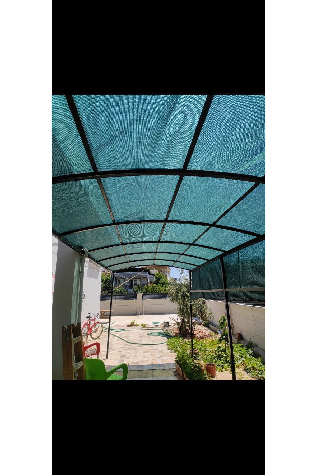 Ekonet-4x5 Mt 95% Shade Net - Dark Green Eyelet Column Shading Fence Cover 5