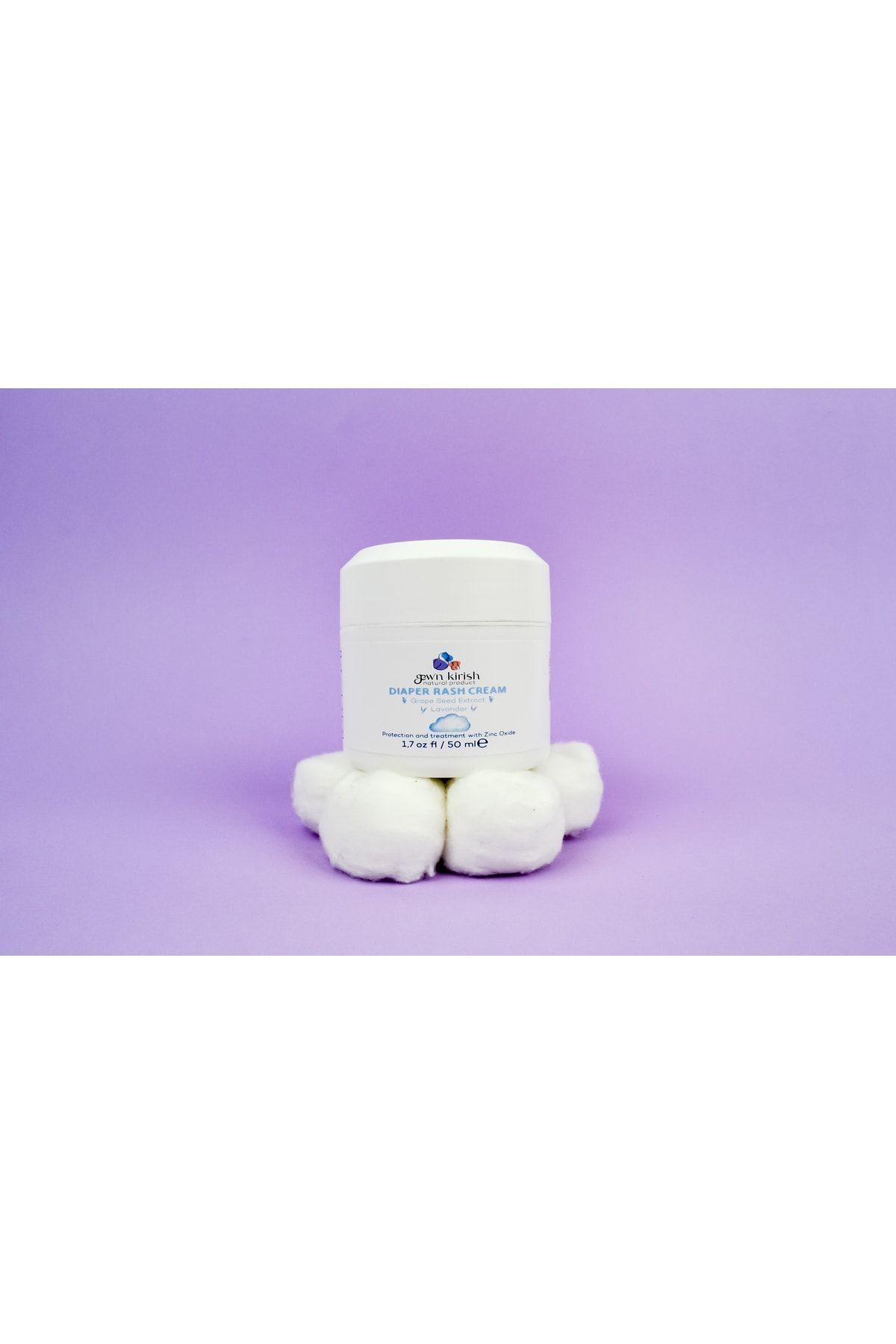 Gewn Kirish Pişik Kremi Bebek Çocuk Aloe Vera Öz, Üzüm Çekirdeği Ekstraktı, Lavanta Yağı, 50 ml fotoğrafı 2 (önizleme)