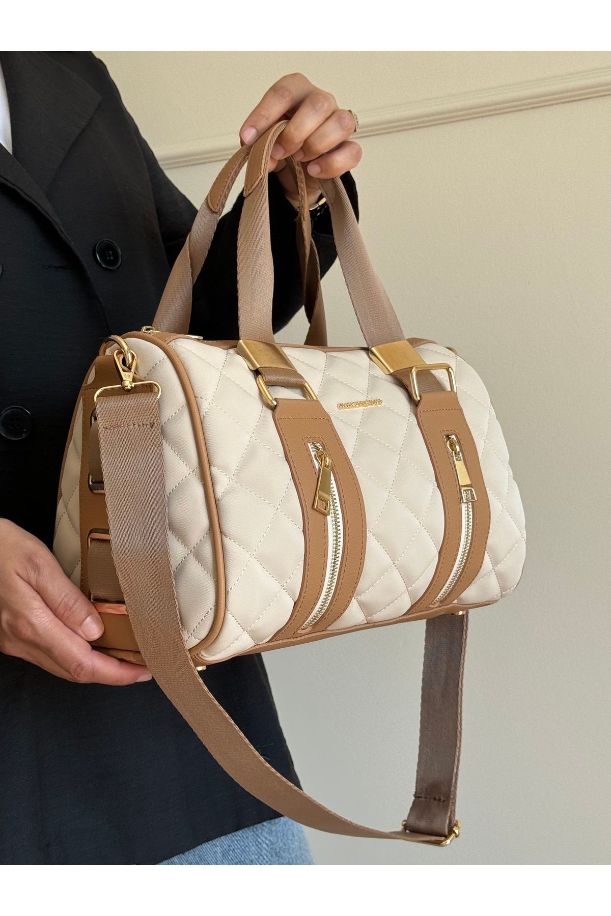 Just Polo-JUSTPOLO حقيبة كتف لاكوست متعددة الأقسام للنساء وحقيبة كروس 7
