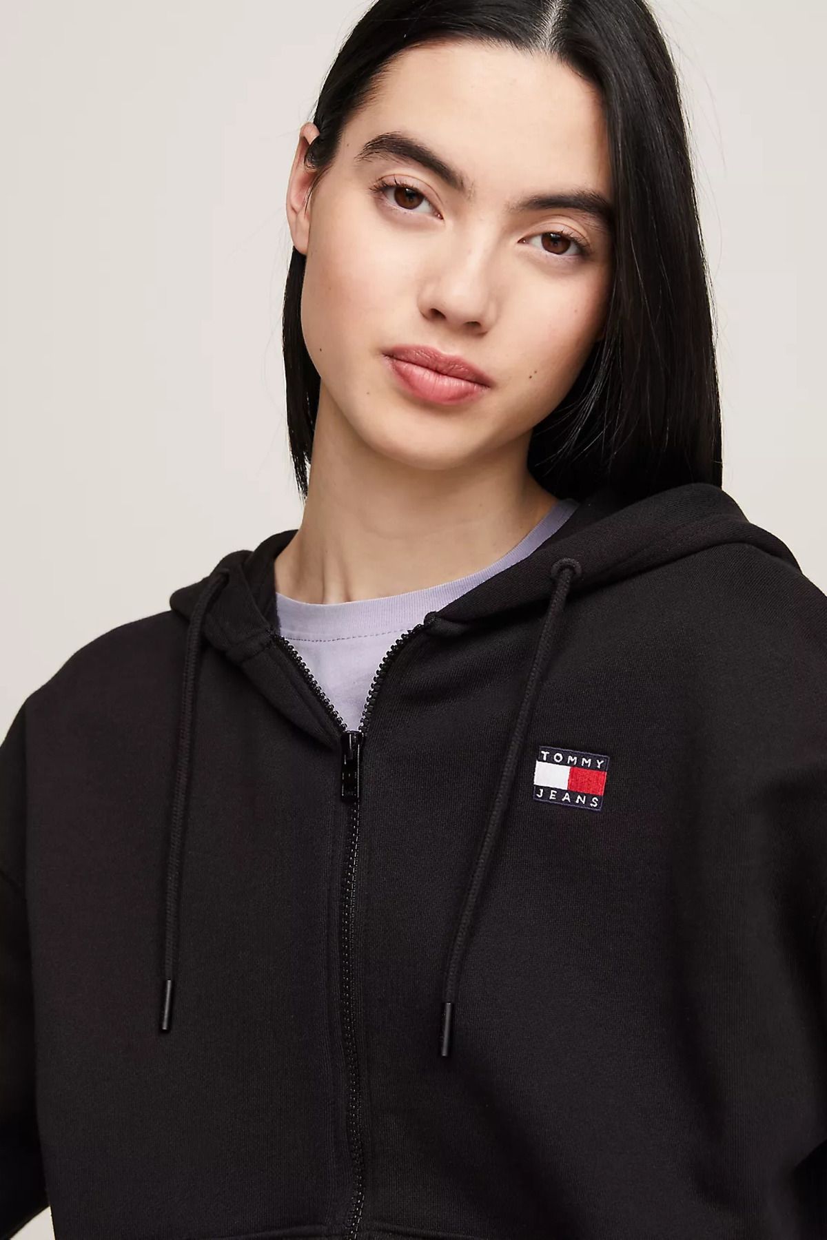 Tommy Hilfiger Kad n TJW BADGE ZIP THRU HOODIE EXT Sweatshirt Siyah