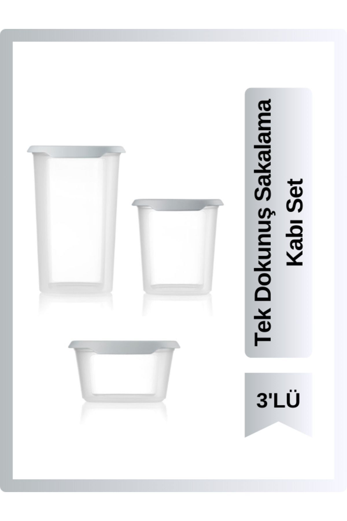 Tupperware-One Touch Storage Container Set of 3 540ML, 1.1L, 1.8L 1