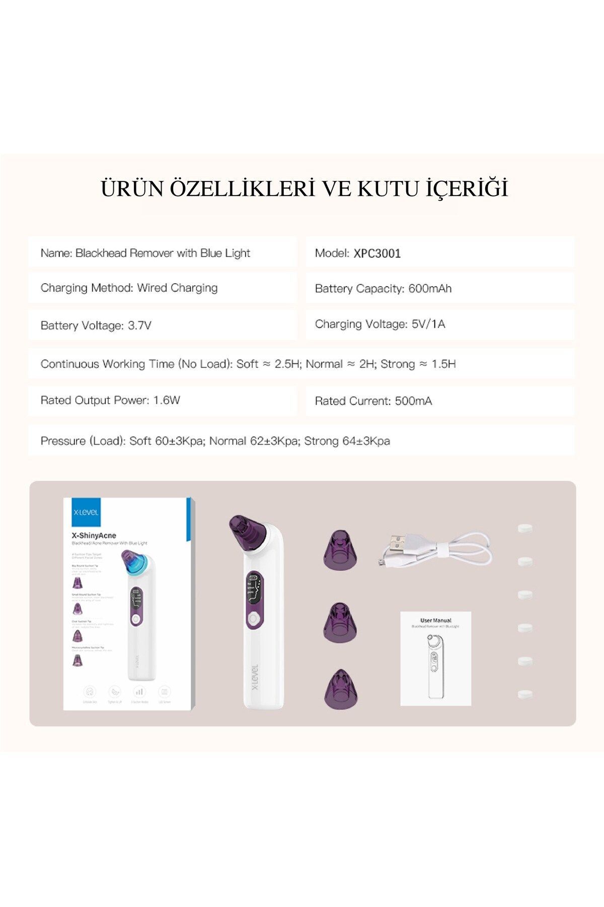 X-shinyachne Mavi Işıklı Siyah Nokta Temizleyici Xlevel — PRA-9290722-8181 — تصویر 6 از 6