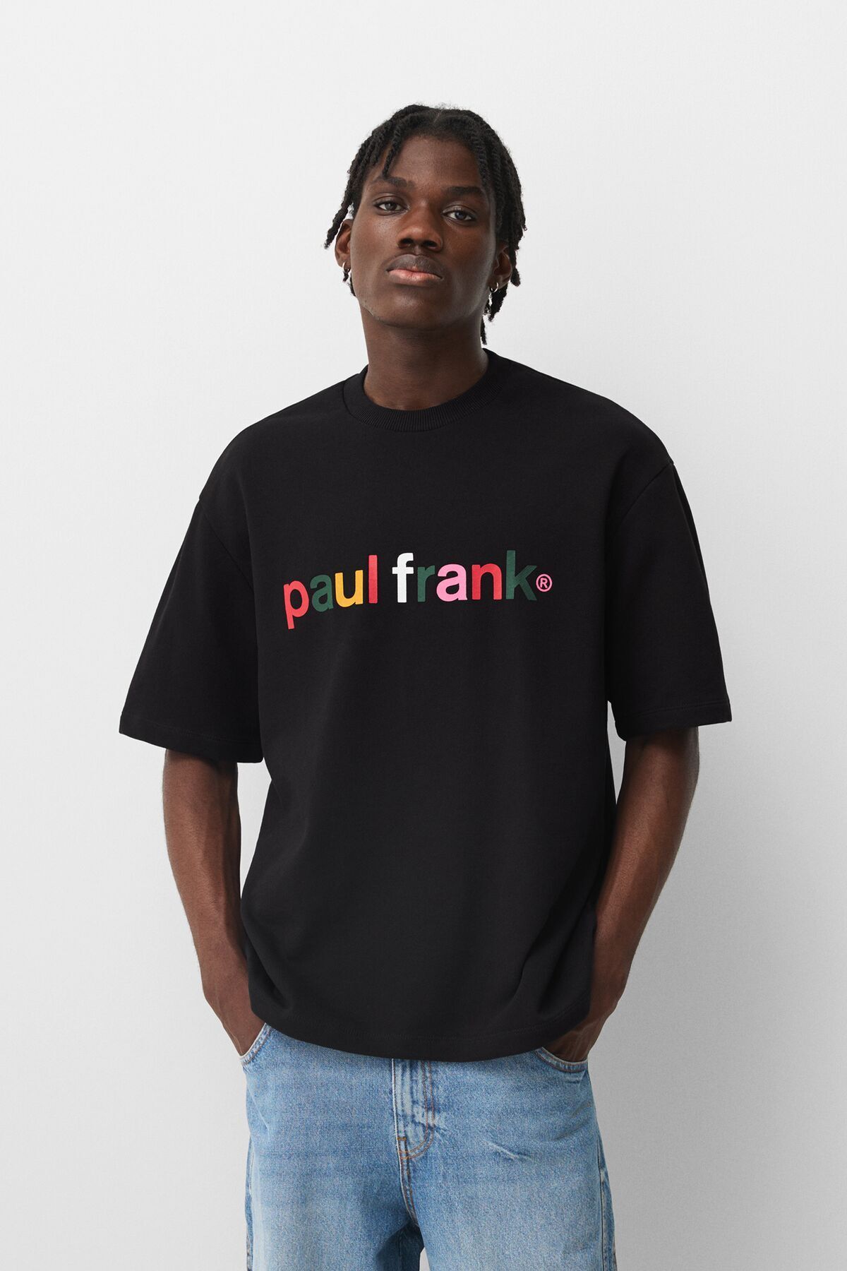 Bershka Short Sleeved Paul Frank Cotton T Shirt Trendyol