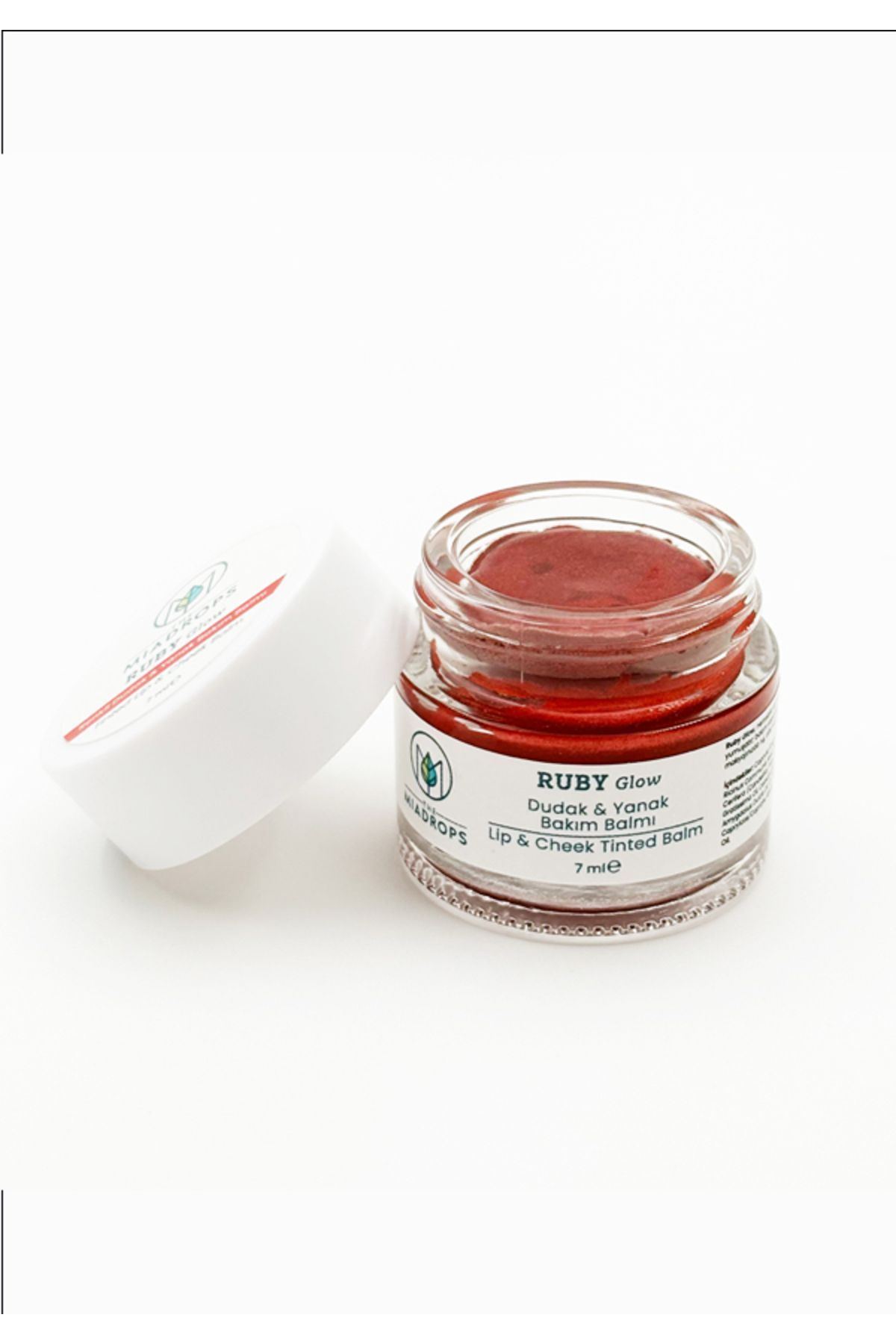 The Miadrops-Ruby Glow Colored Lip & Cheek Care Balm - Cream Lipstick Blush Shadow 7ml 4