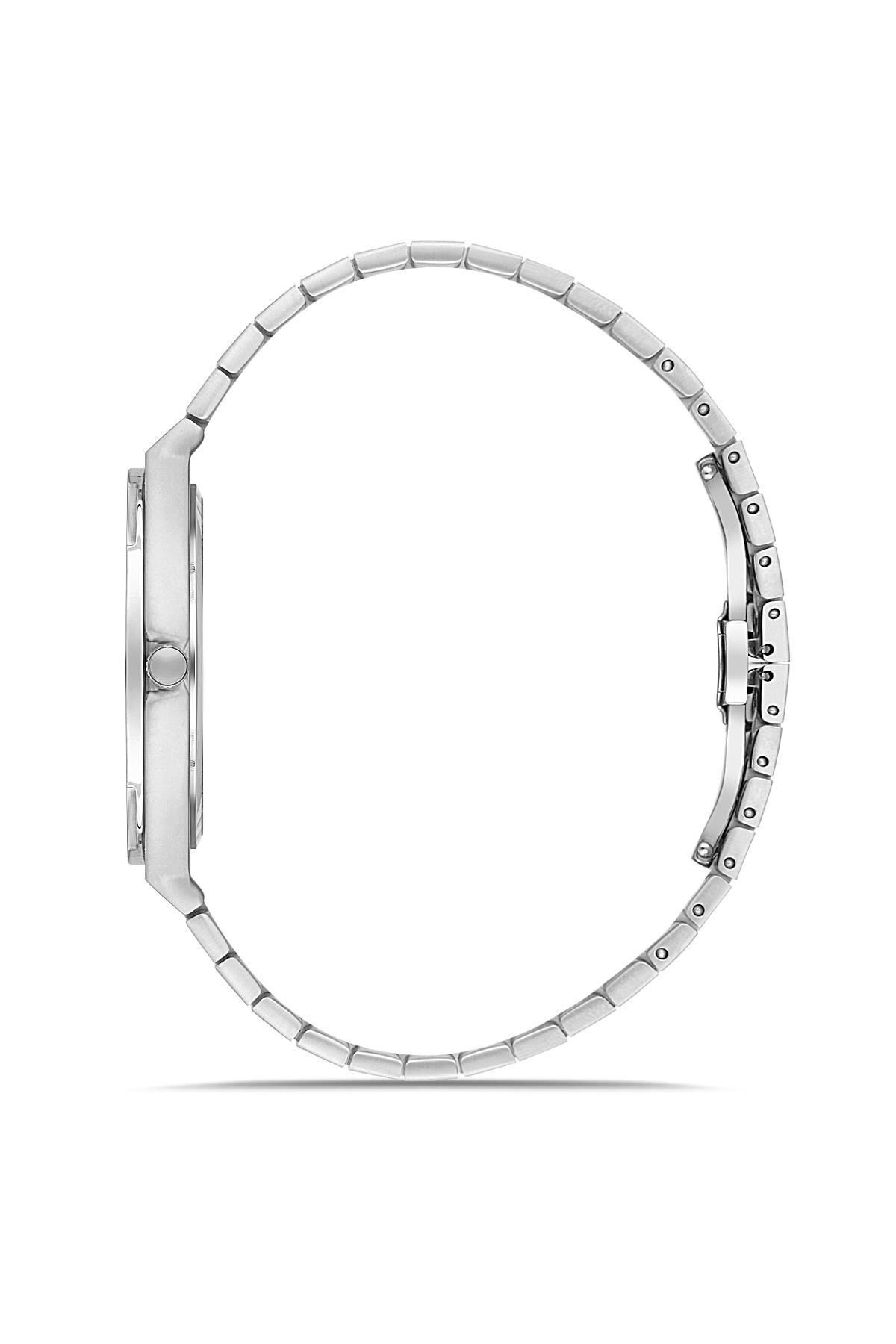 FERRO-Fm43004a-5 Men's Silver Colored Wrist Watch, Blue Inside - New Season + Bracelet Gift 2