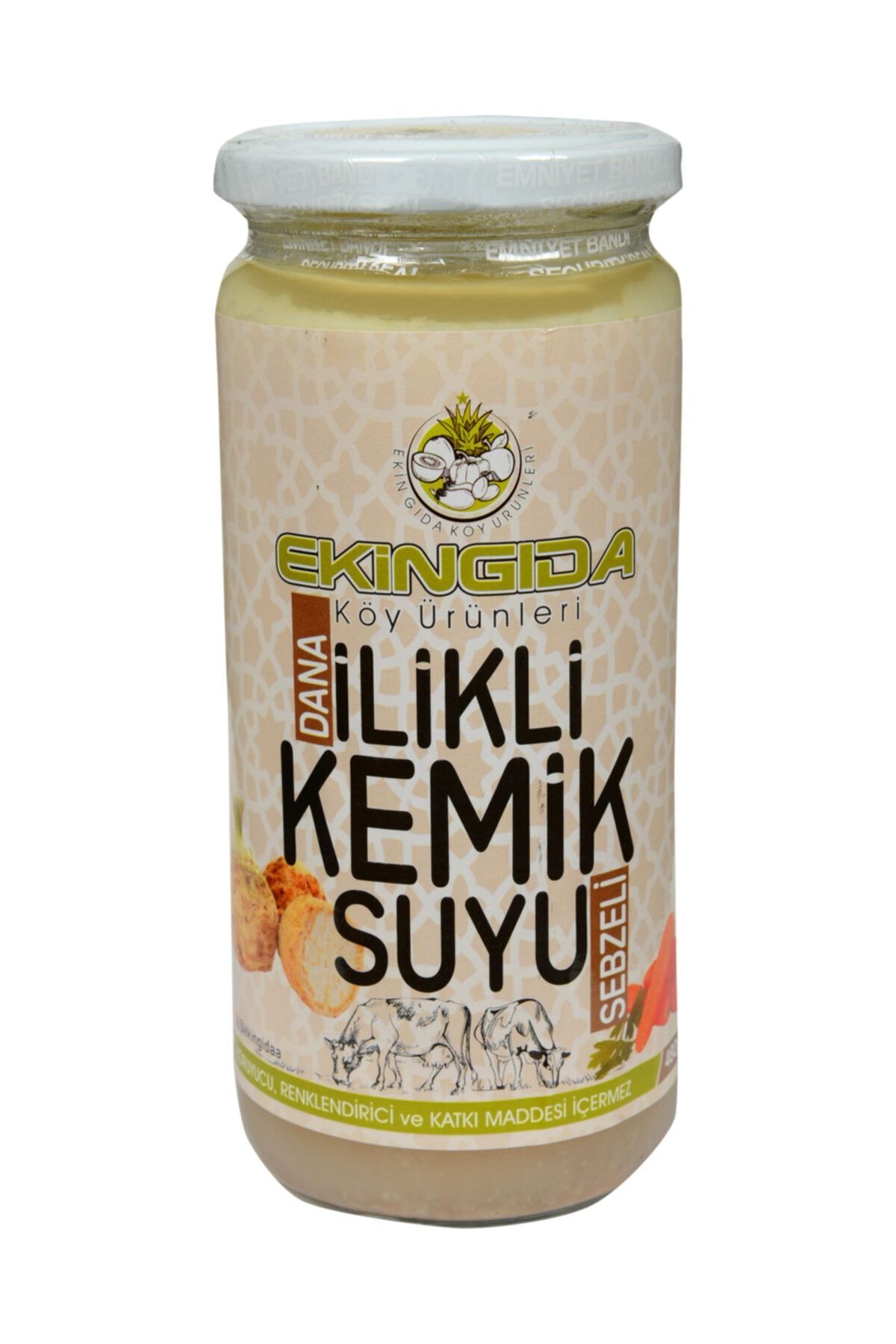 Ekin Gıda Köy Ürünleri Sebzeli Ilikli Dana Kemik Suyu 480 Ml.