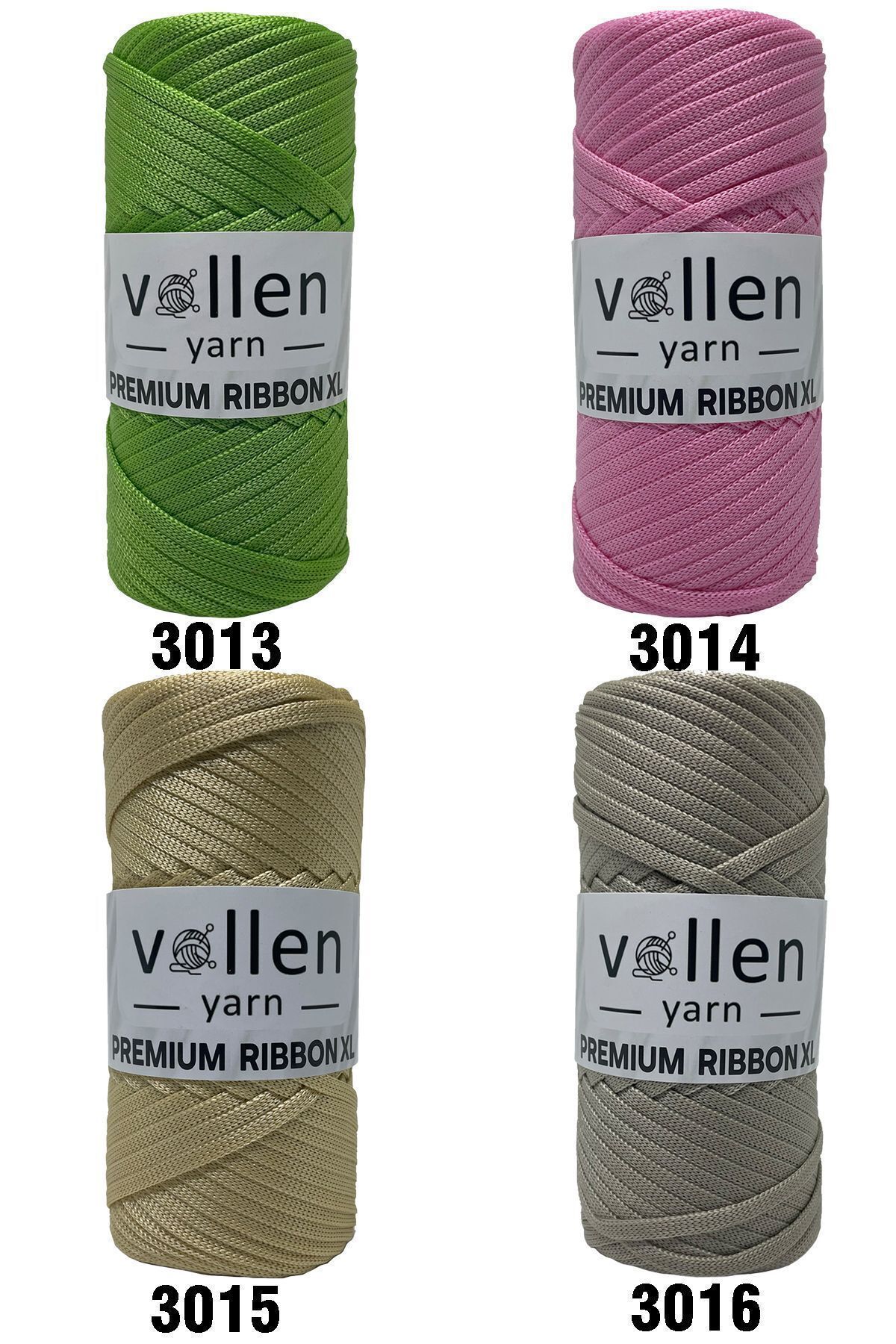 vollen yarn-Premium Polyester Ribbon - 200Gr/4Mm Ecru Hobby String, Bag String, Supla String 5