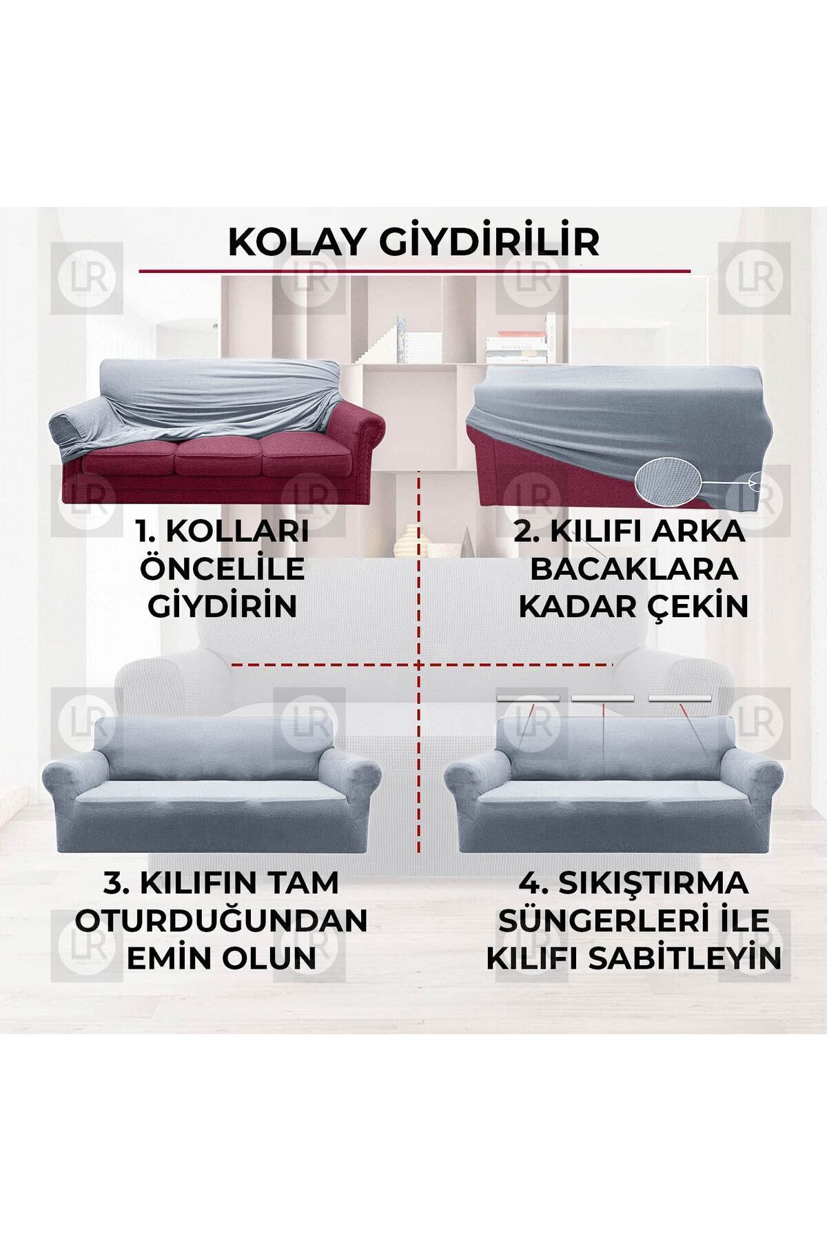 روکش مبل چند رنگ دخترانه و پسرانه بچگانه LYCRA انعطاف پذیر 3 صندلی پوششی رولا BTF HOME
