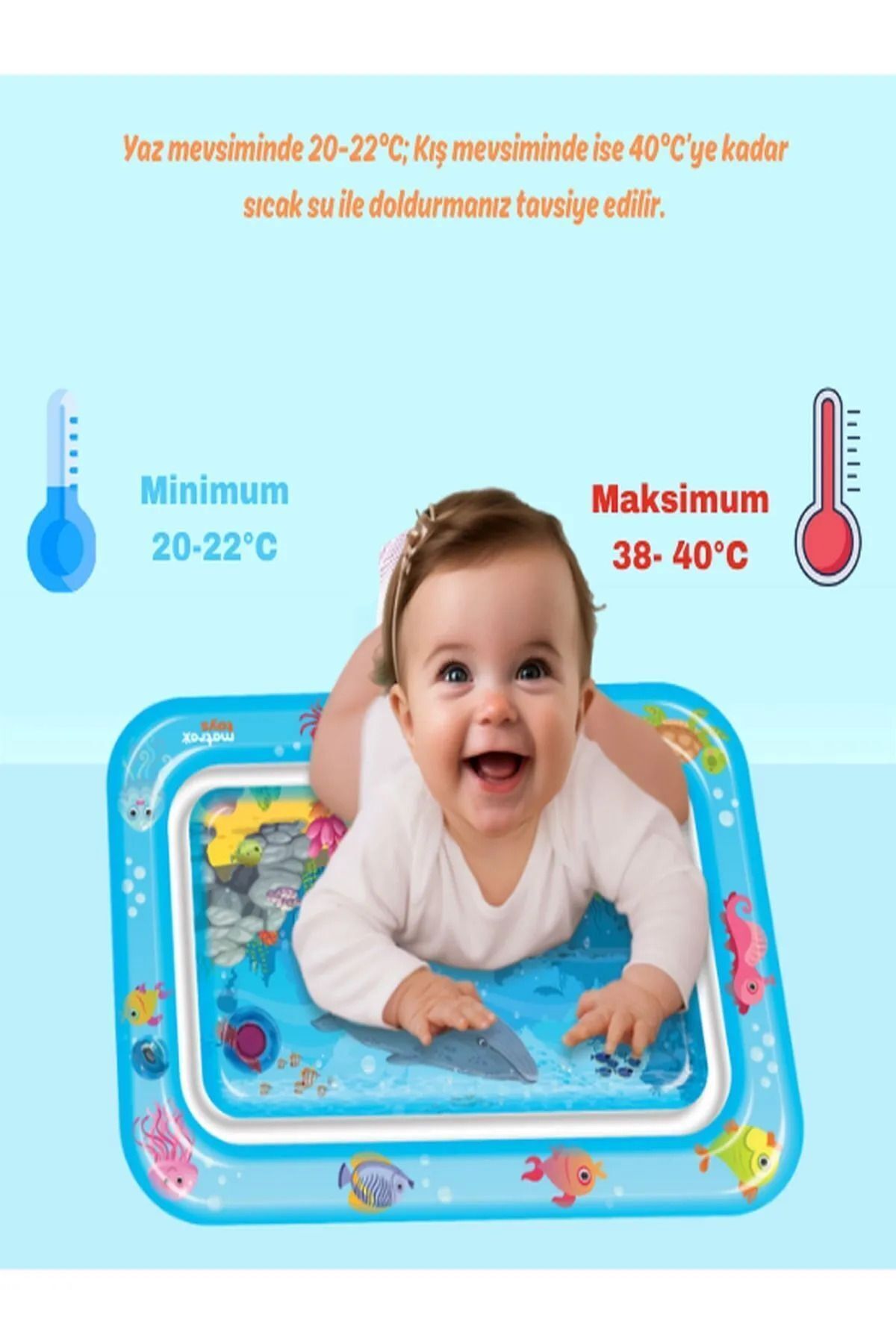 Matrax Bebek Su Oyun Matı (TUMMY TİME) Karın Üstü Aktivite Zamanı fotoğrafı 4 (önizleme)