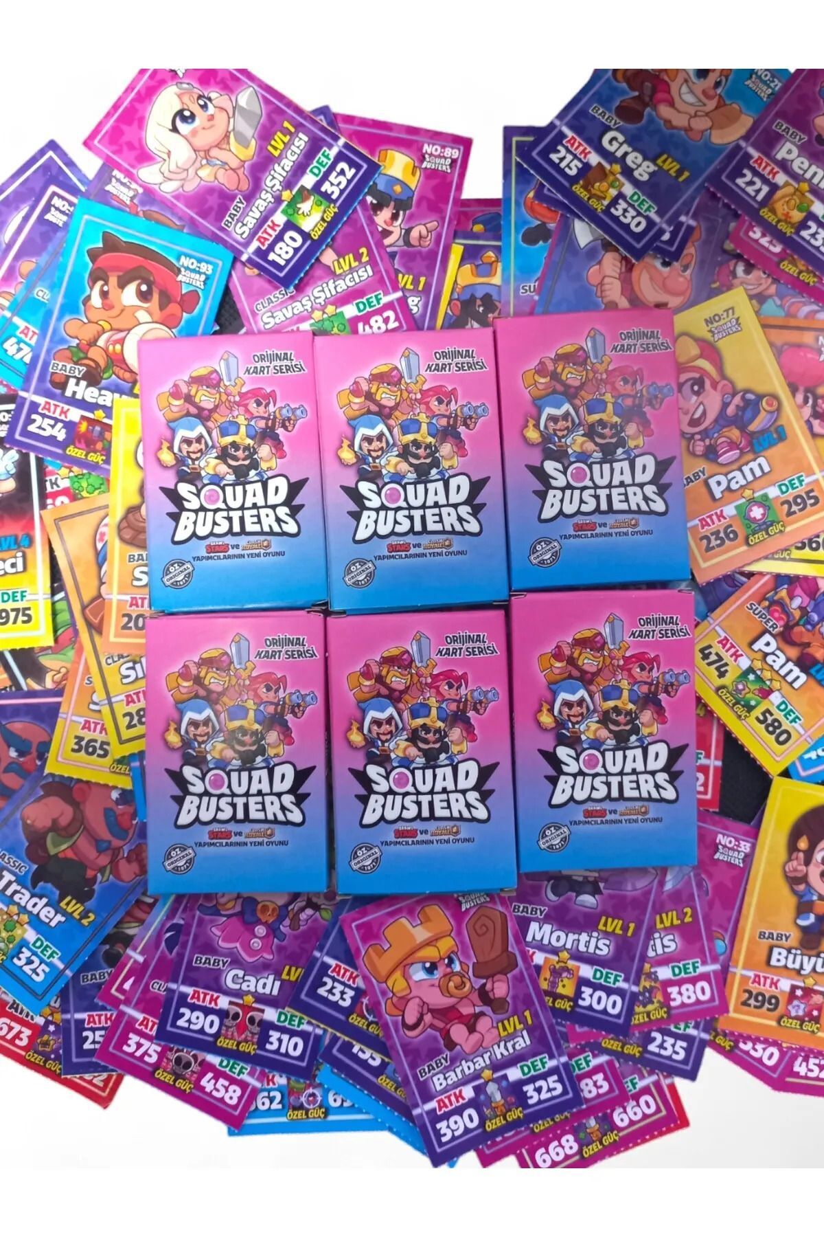 SQUAD Busters 6 mini Kutu İçinde Toplam 60 Adet Oyun Kartı