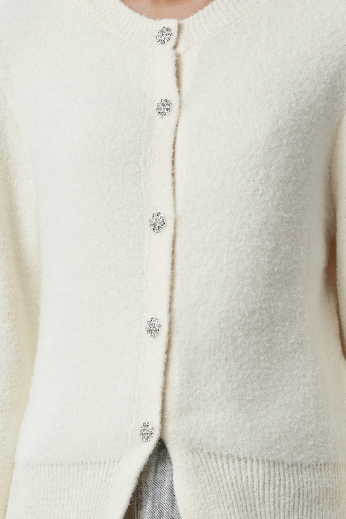 Trendyolmilla  Ekru Ekstra Yumuşak Dokulu Triko Hırka TWOAW25HI00119 - Görsel 4