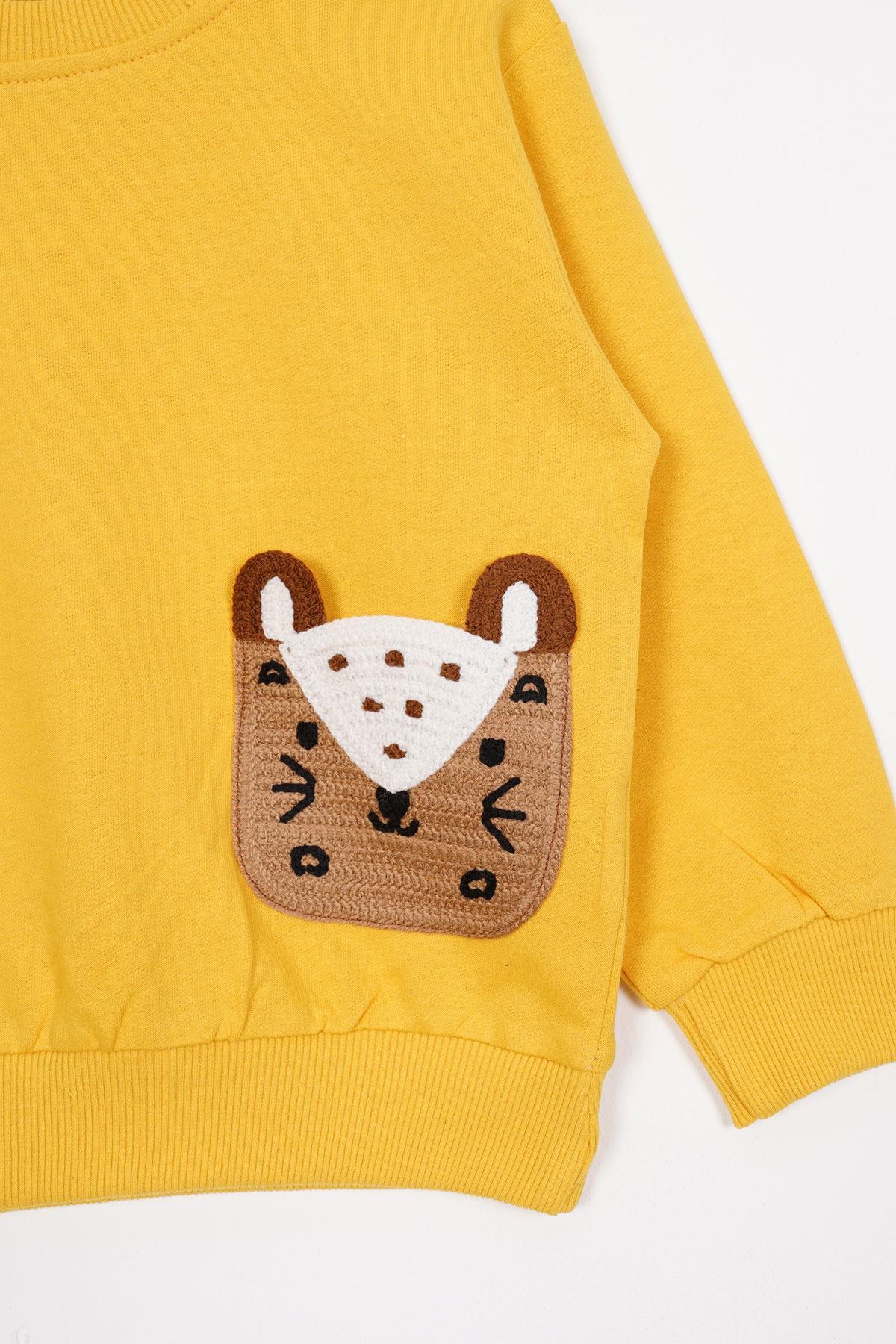 سویشرت پسرانه زرد zepkids | 1035926 اورجینال - تصویر 2