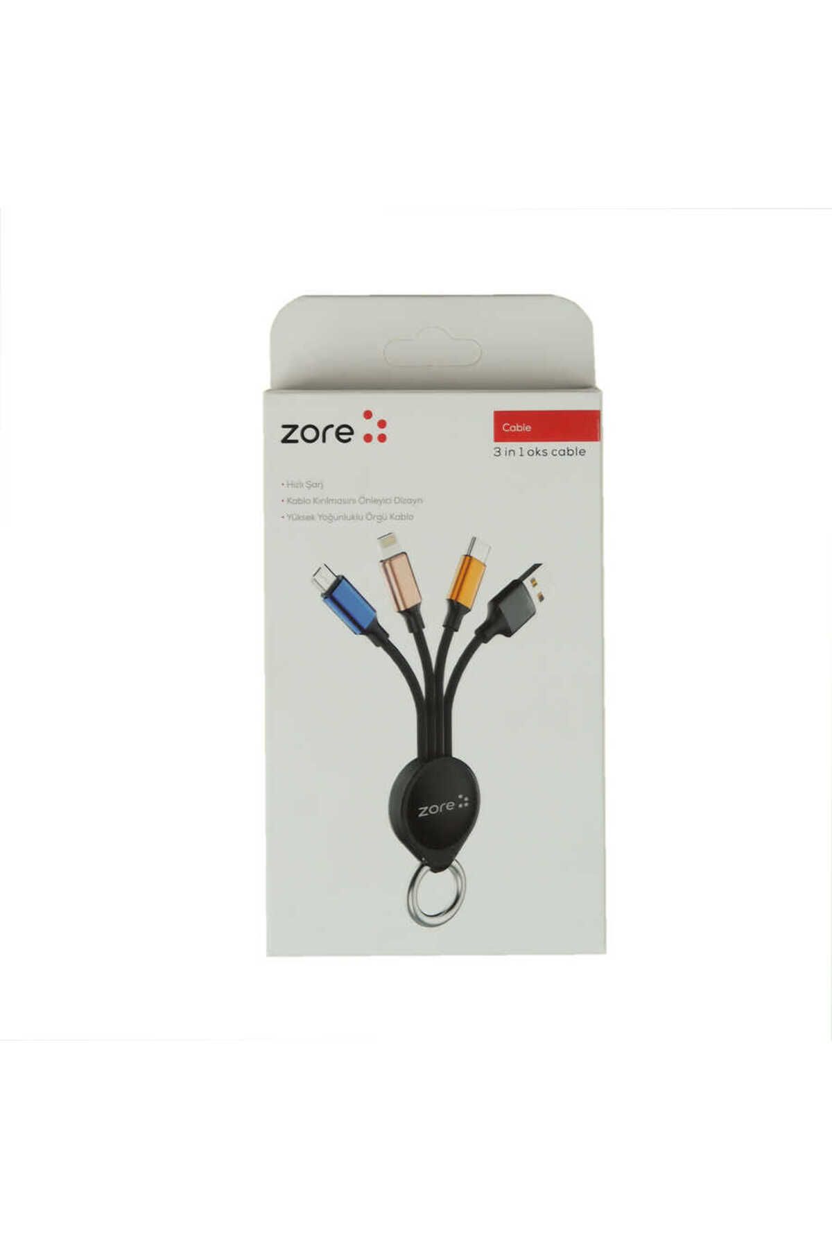 NSMTECH-OKS 3 in 1 Black USB Cable-Zore 3