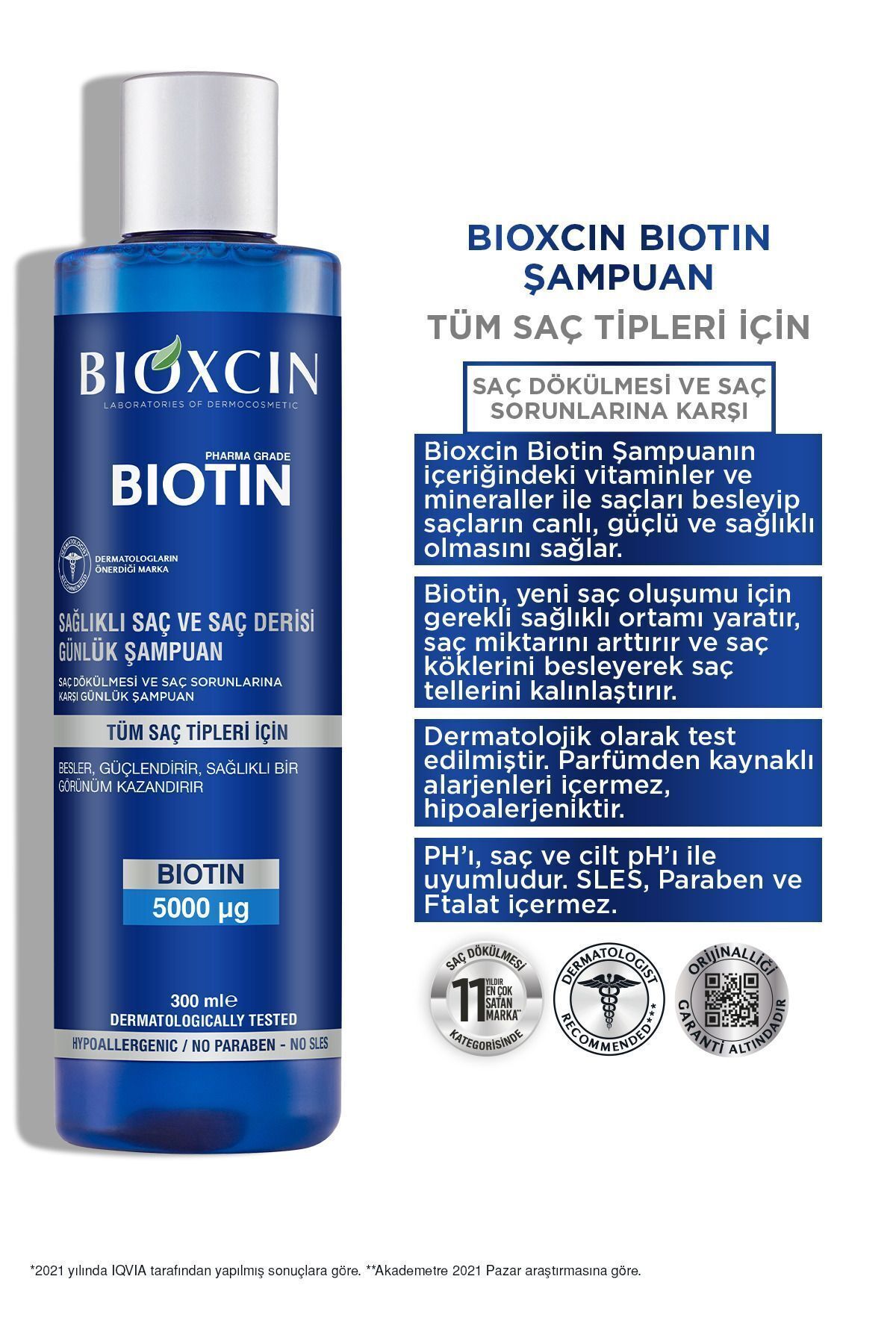 Bioxcin-Biotin Shampoo 300 Ml - 5 Pack Sensitive Scalp 3