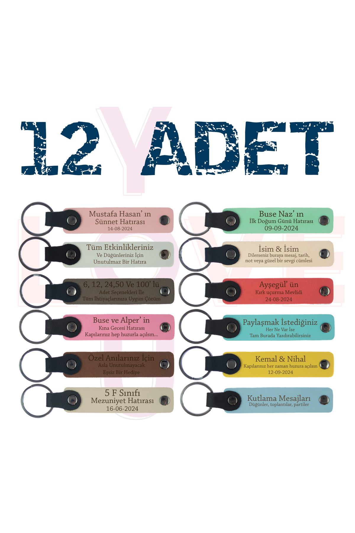 miawiki-Set of 12 Special Production for Traditional Events - Perfect Gift Memory And Souvenir Keychains 1