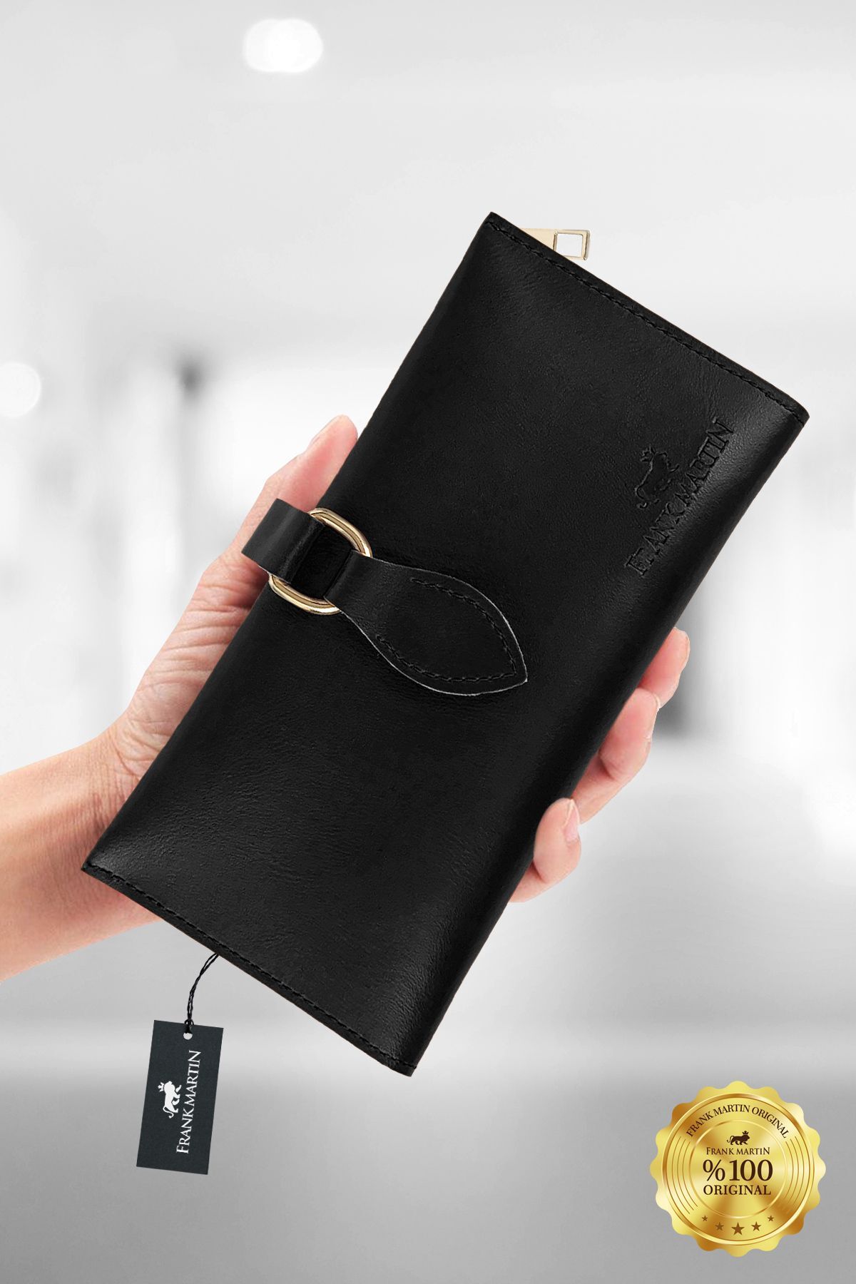 Frank Martin Lion Telefon Kağıt Para Ve Bozuk Para Bölmeli Kartlıklı Telefonluk El Çantası Portföy Kadın Cüzdan