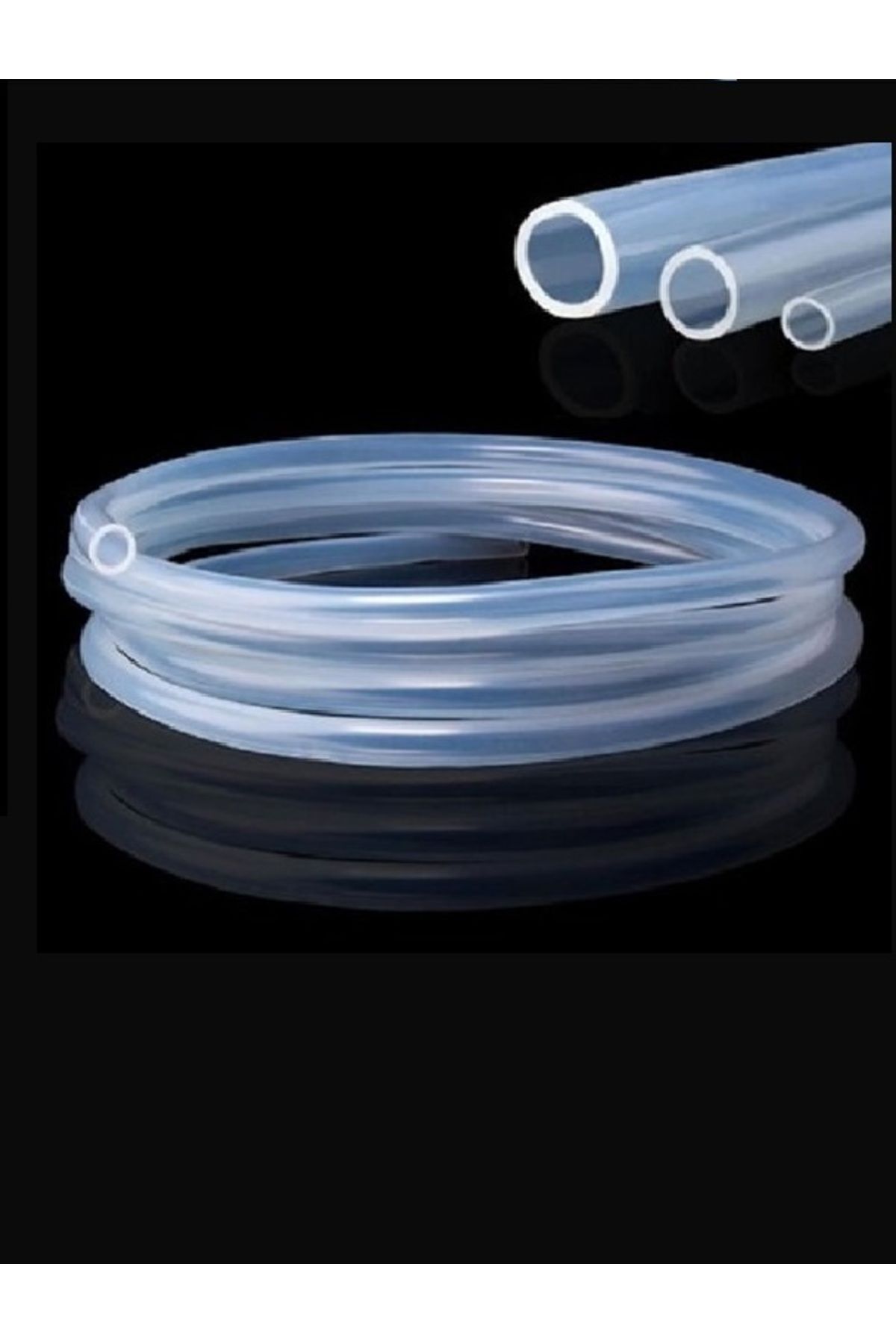 1/2" Şeffaf Kalın Silikonlu Su Hortumu 12 Mm Çapında - 10 Metre